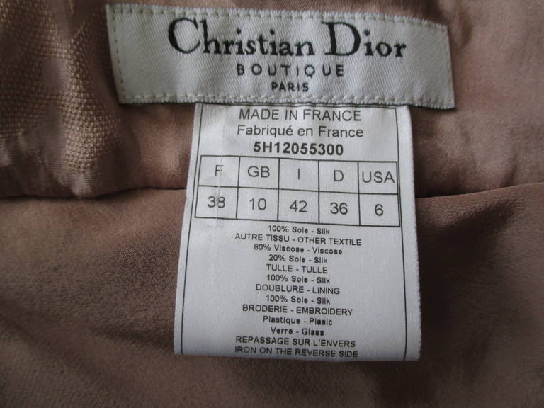 Dior by Galliano Nude Silk Sequin Dress Tunic 1