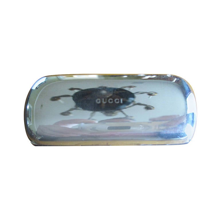 Gucci Sterling Silver Hinged Pill Box