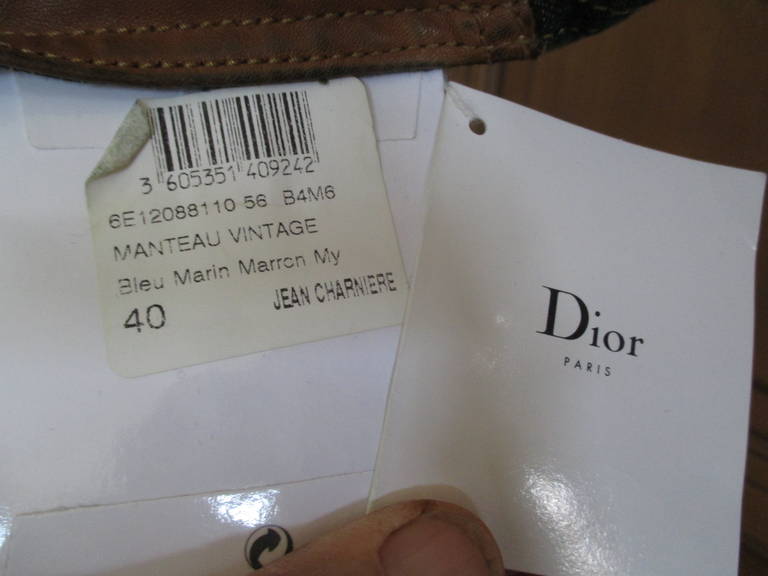 Dior by Galliano Leather Trim Denim Coat/Dress 5