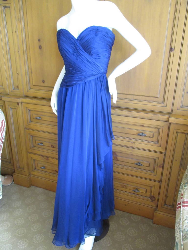 Oscar de la Renta Vintage Strapless Gown with Wrap