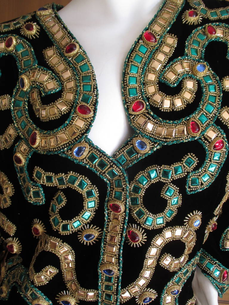 Oscar de la Renta Vintage Byzantine Inspired Jeweled Evening Jacket 2