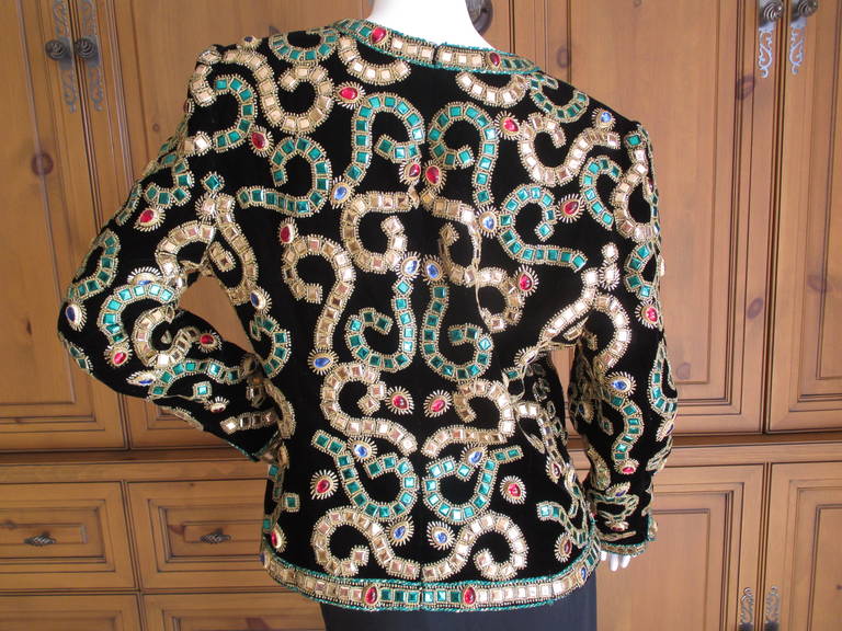 Oscar de la Renta Vintage Byzantine Inspired Jeweled Evening Jacket 1
