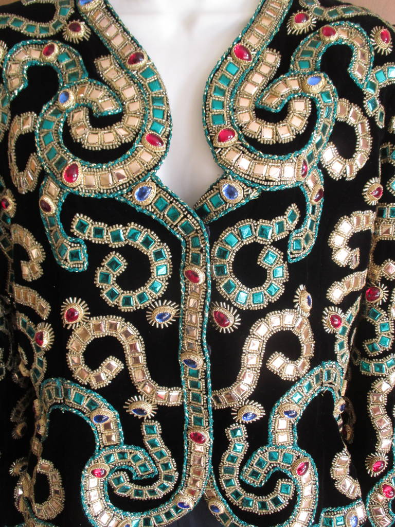 Women's Oscar de la Renta Vintage Byzantine Inspired Jeweled Evening Jacket