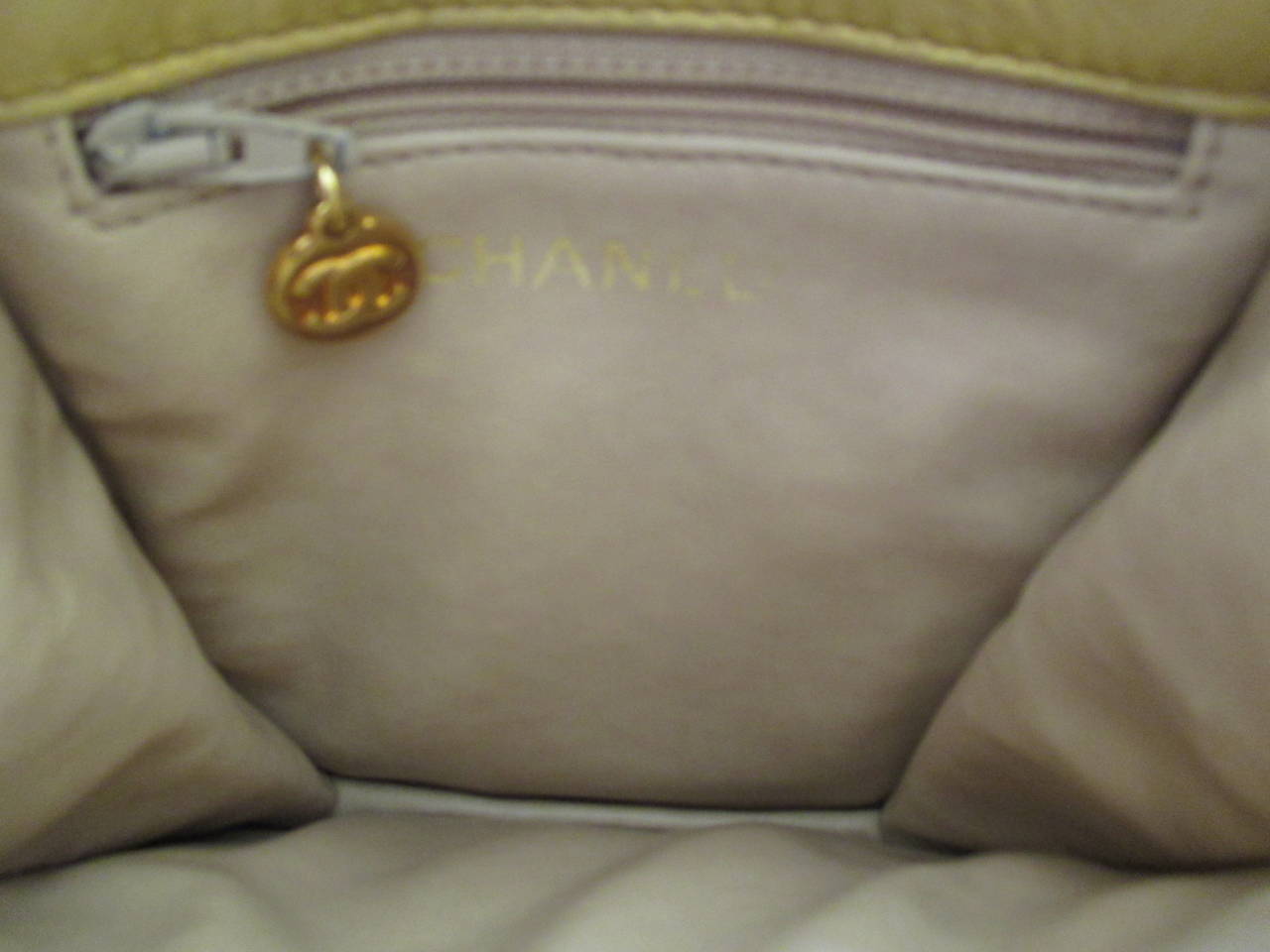 Women's or Men's Chanel Pair of Vintage Gold Leather 