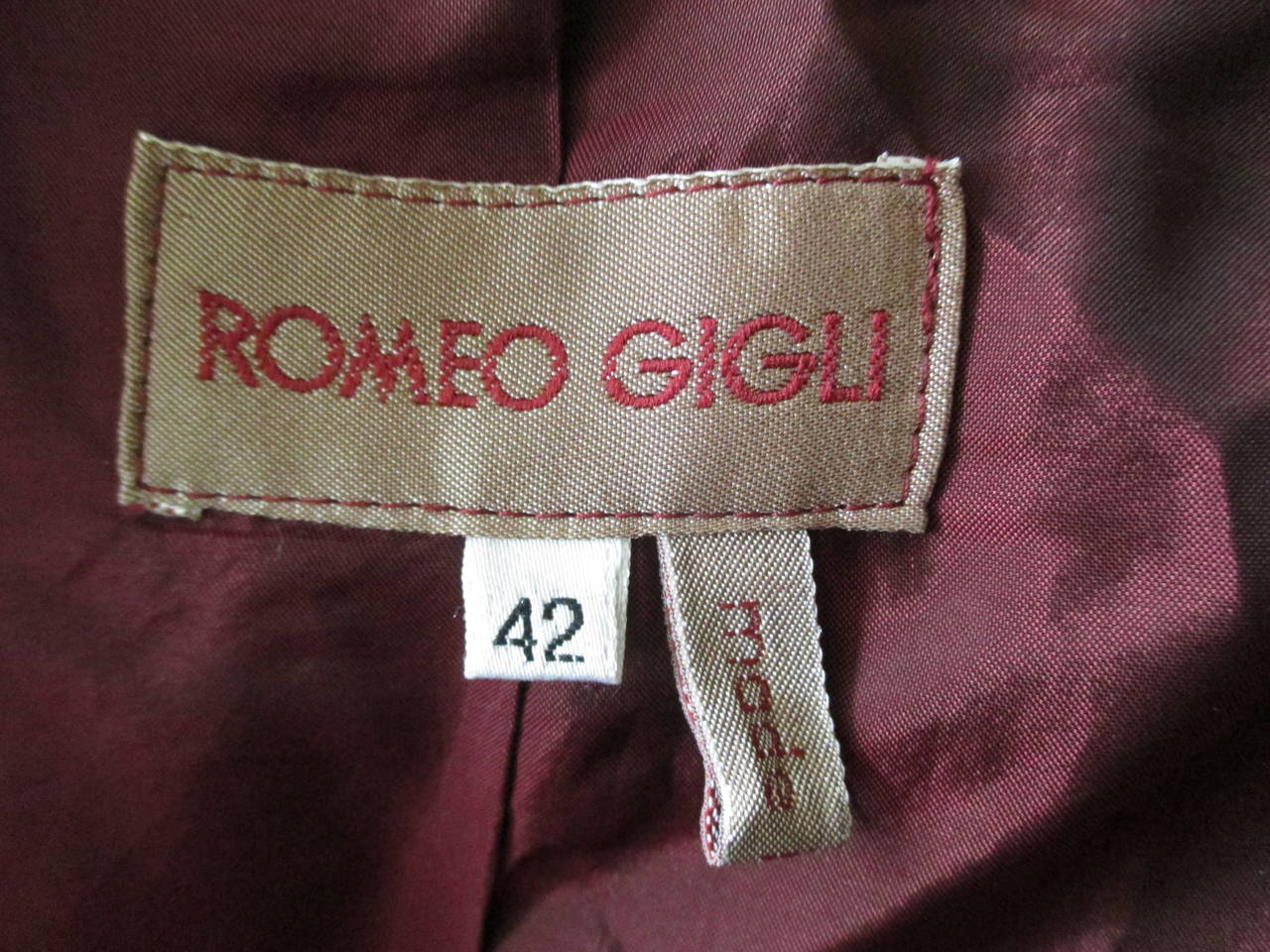 Romeo Gigli Burgundy Vintage Velvet Coat 2