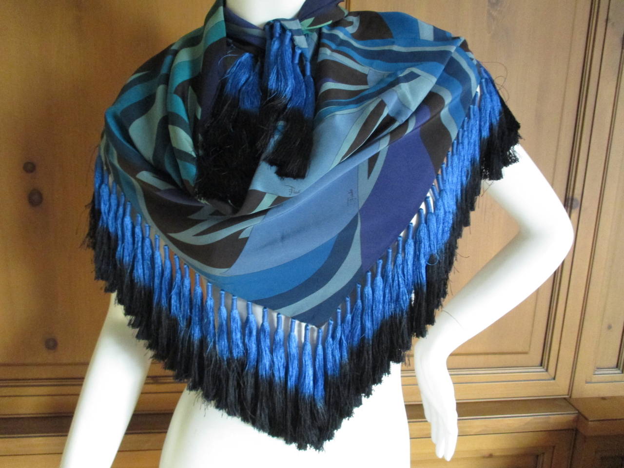 Pucci Silk Shawl with Ombre Fringe
This is so beautiful, can be styled many ways