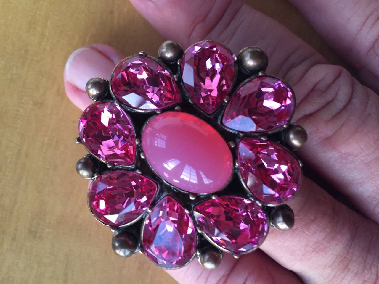 DIor by Galliano Large Cocktail Ring In New Condition In Cloverdale, CA