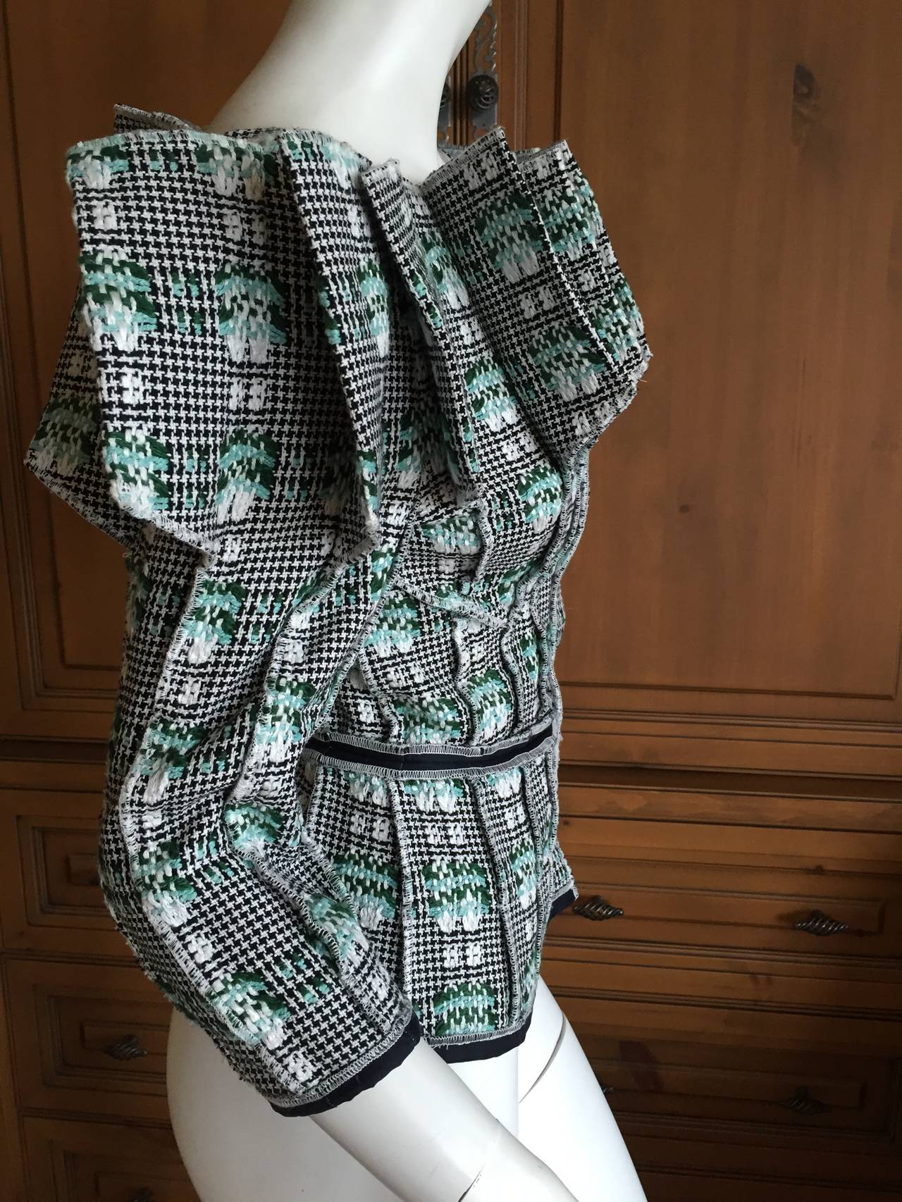 Thom Browne Accordion Pleated Check Jacket from Resort 2014 at 1stdibs