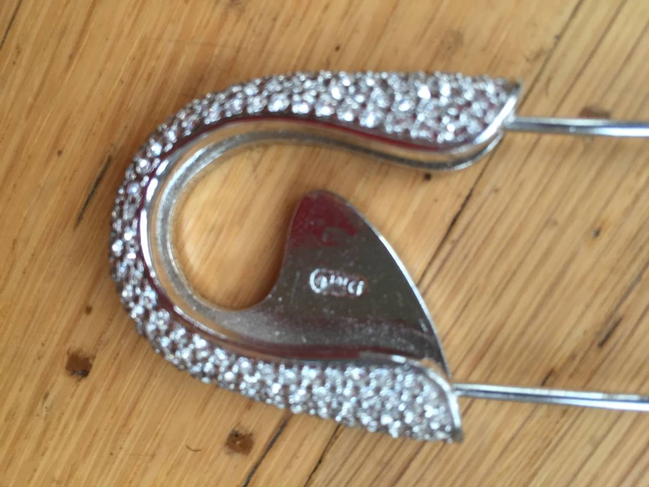 Christian Dior Large Crystal Safety Pin Brooch at 1stDibs dior safety