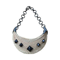 Yves Saint Laurent Wide Wicker Necklace