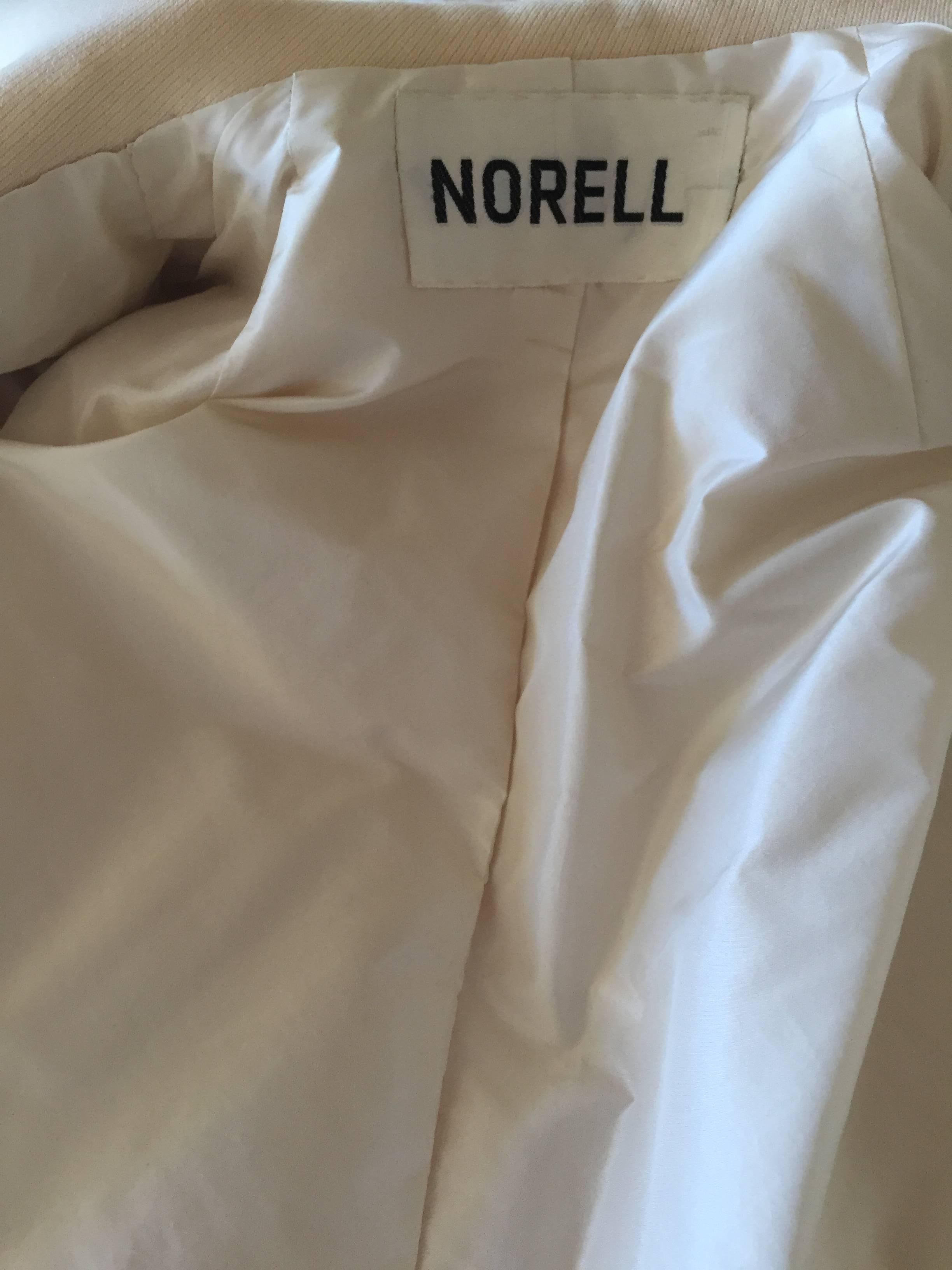 Norman Norell 1960 Ivory Coat with Wide Belt 3