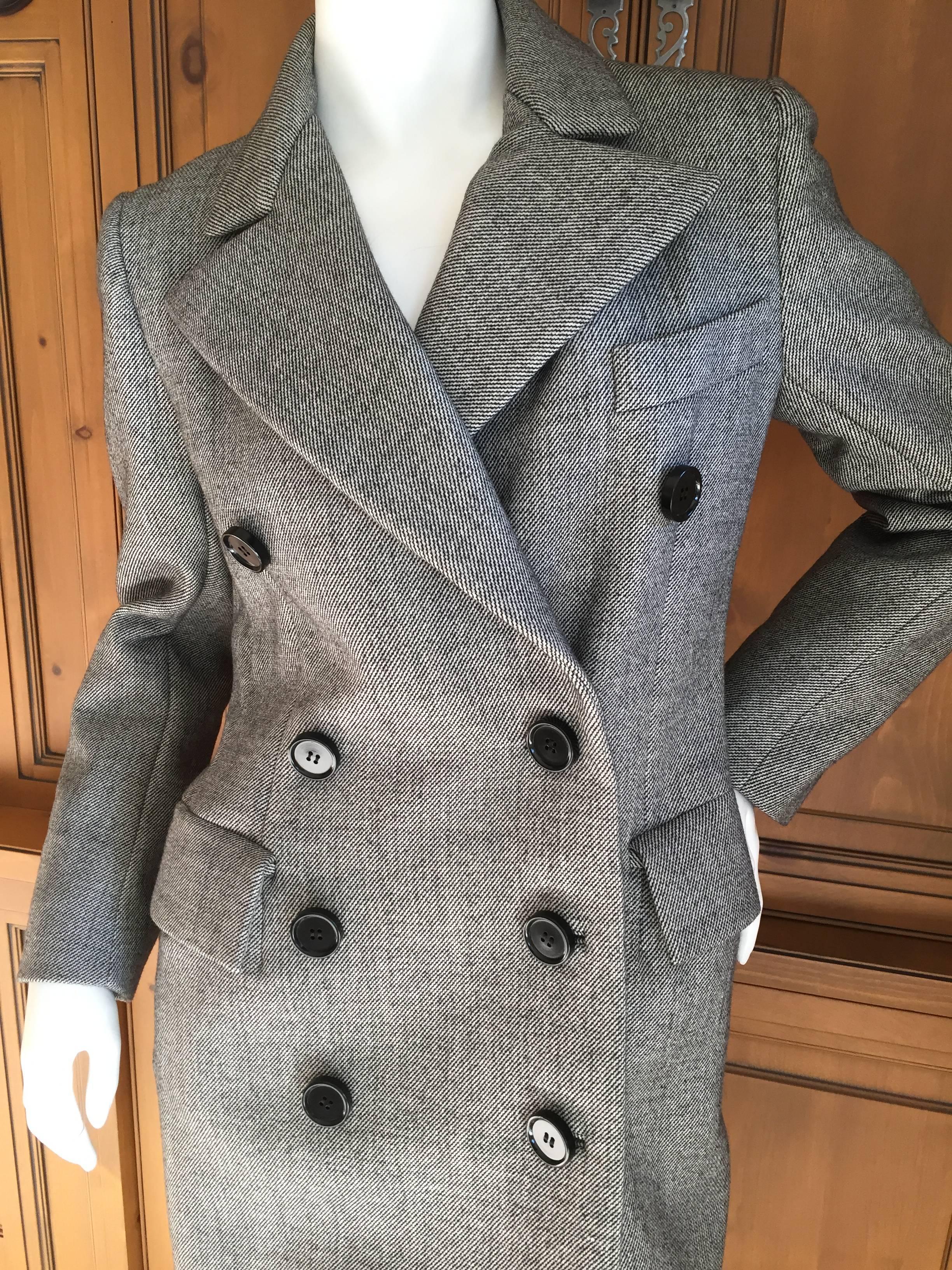 Norman Norell Gray Wool Coat  In Excellent Condition In Cloverdale, CA