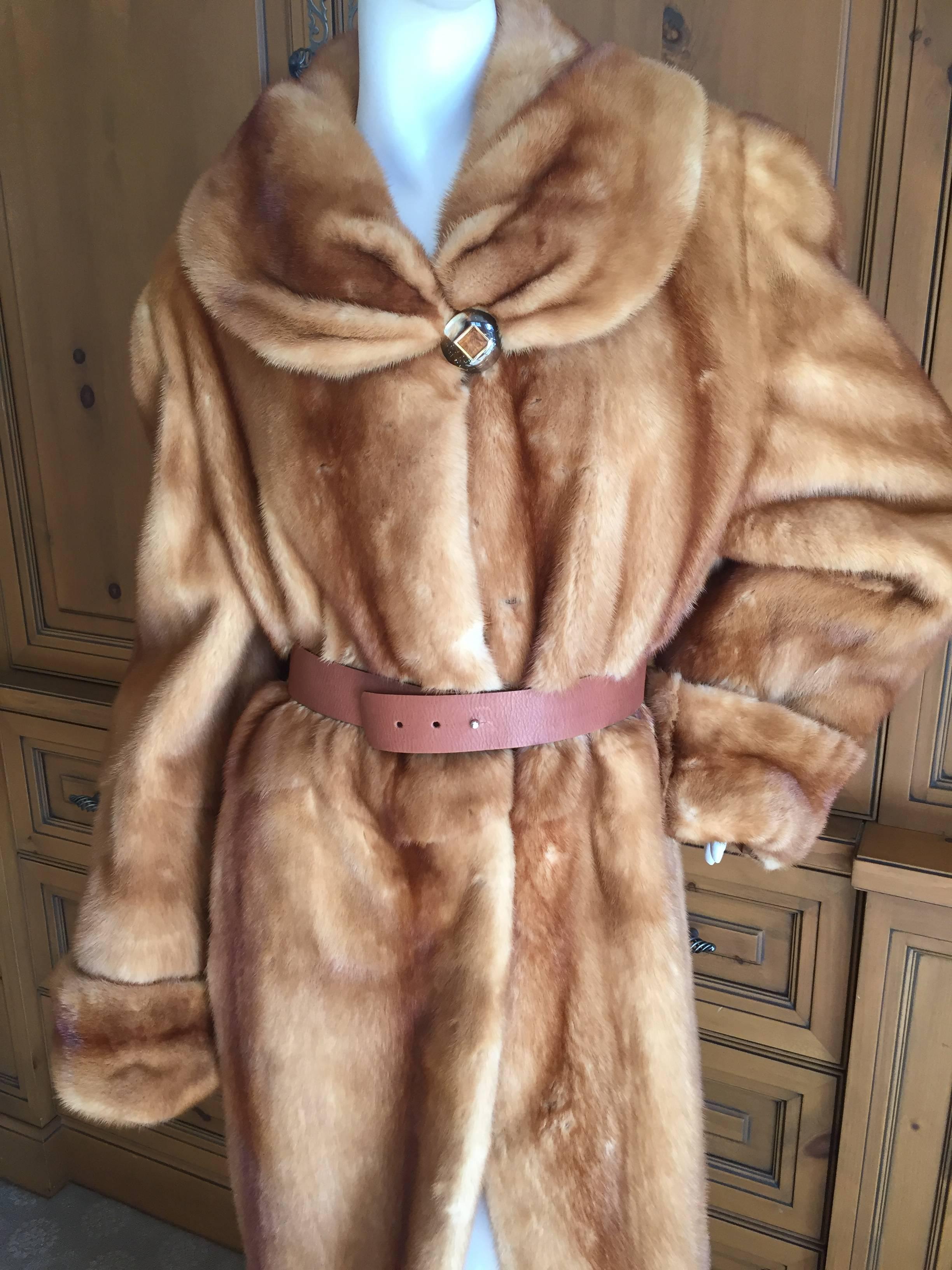 Floorlength Blonde Mink Reversible Coat from Fendi 5