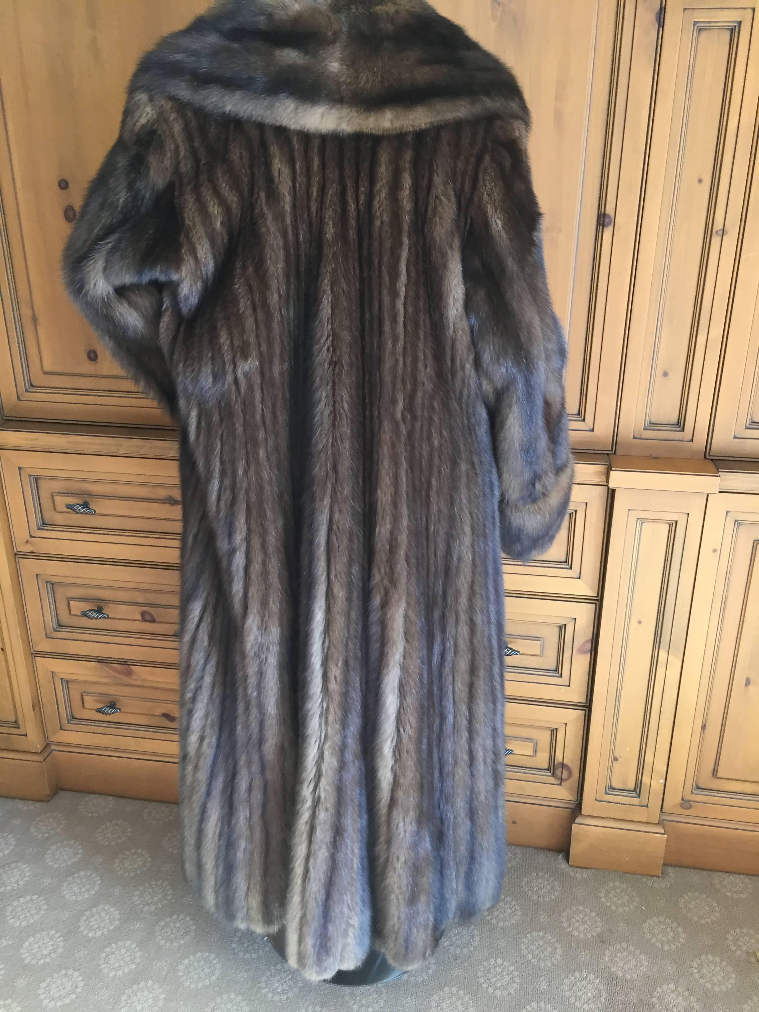 Women's or Men's Russian Sable Floor Length Coat Sz XL