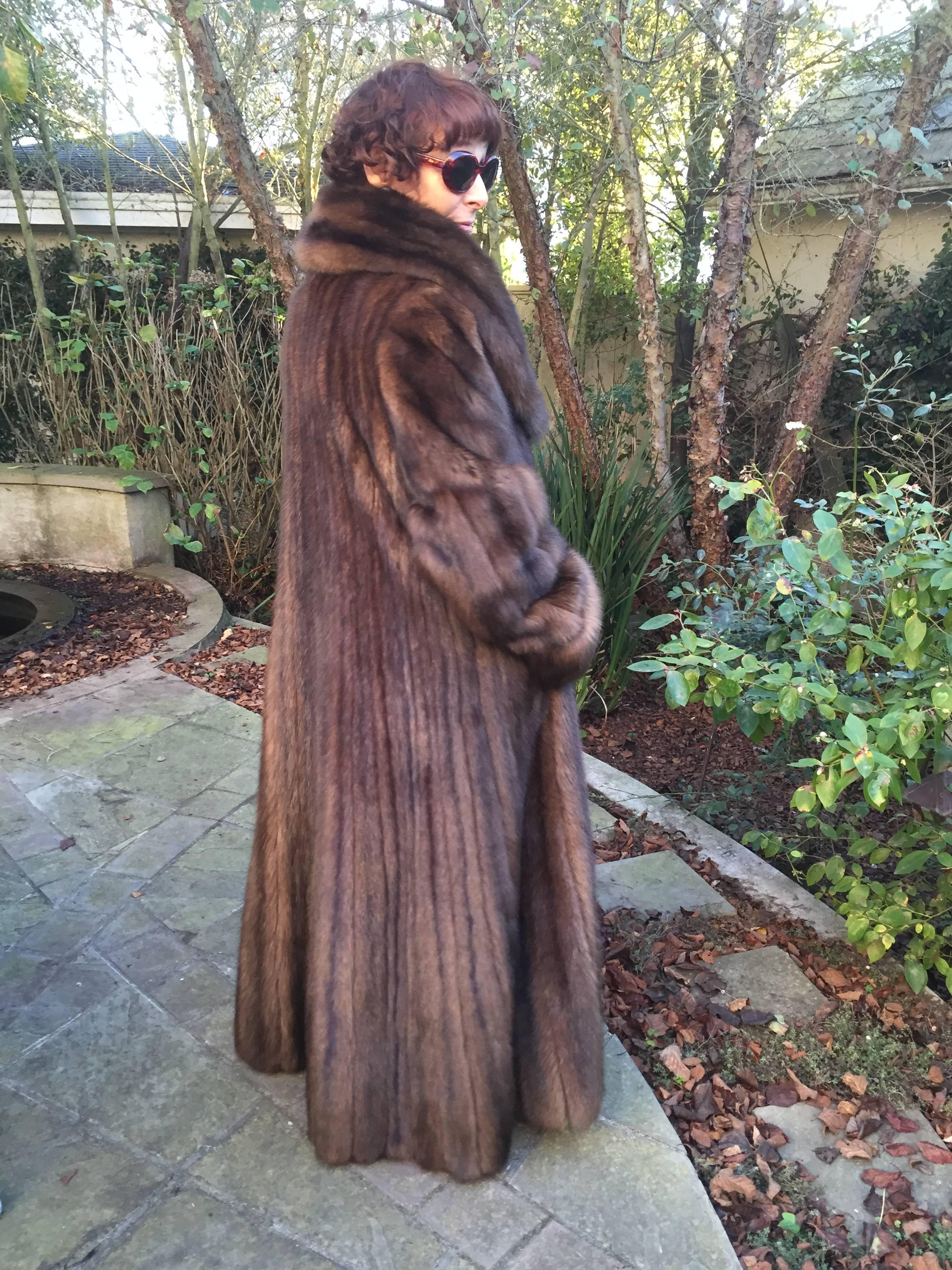 full length sable fur coat
