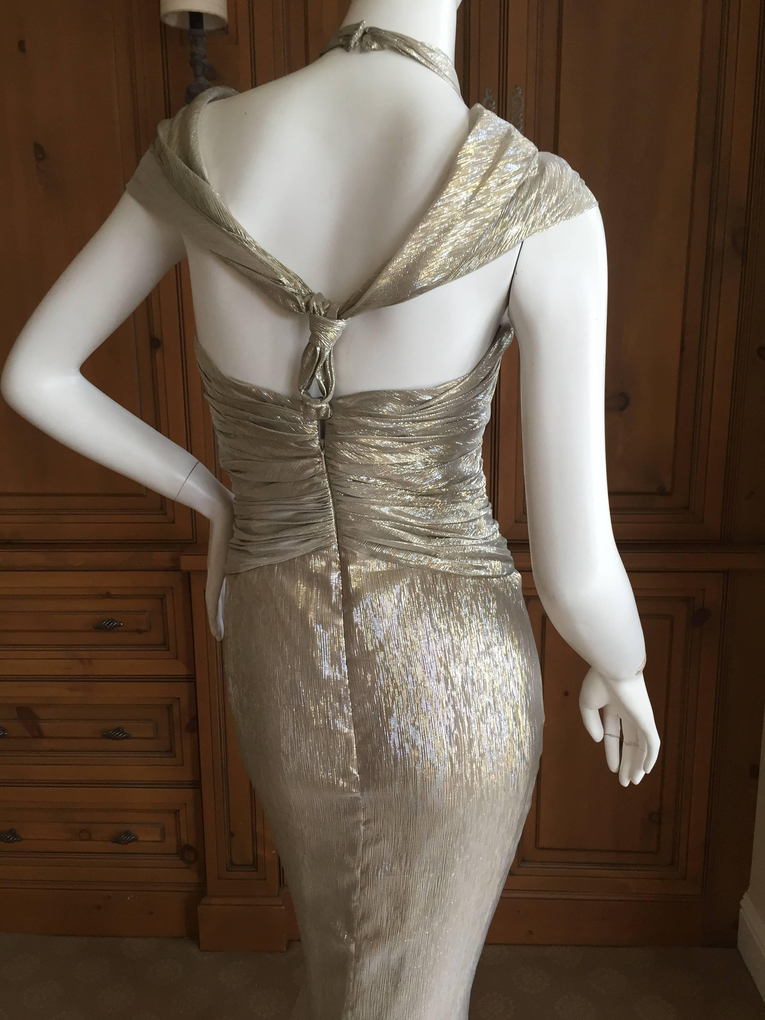 Women's Oscar de la Renta Metallic Silk Siren Gown