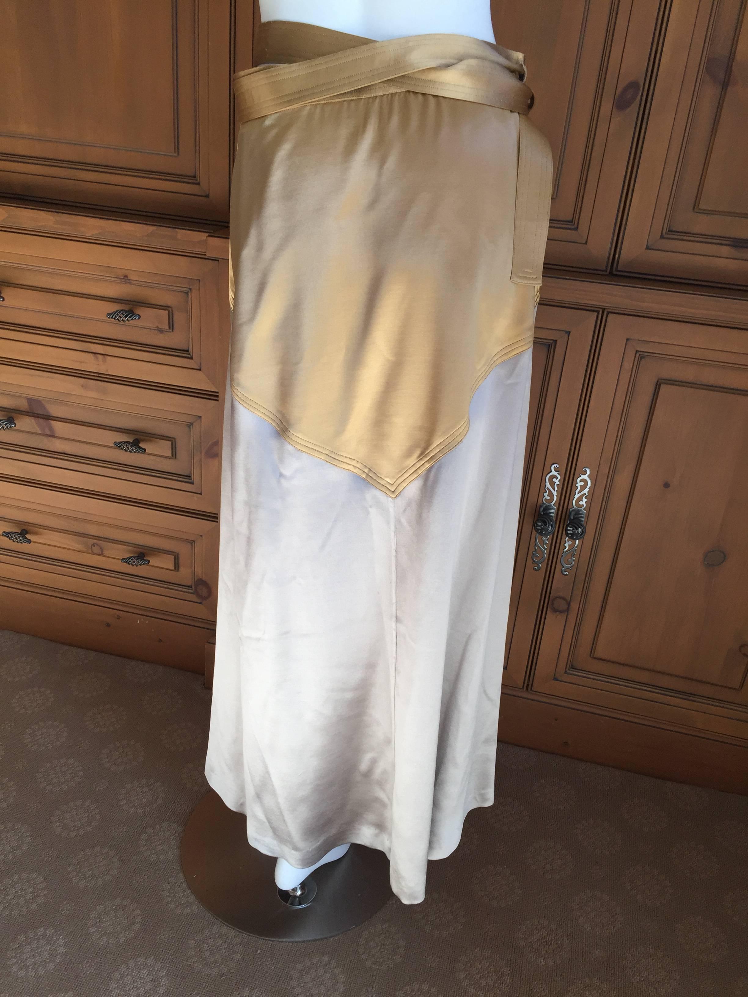 Geoffrey Beene Silver & Gold Silk Charmeuse 2pc Dress 4