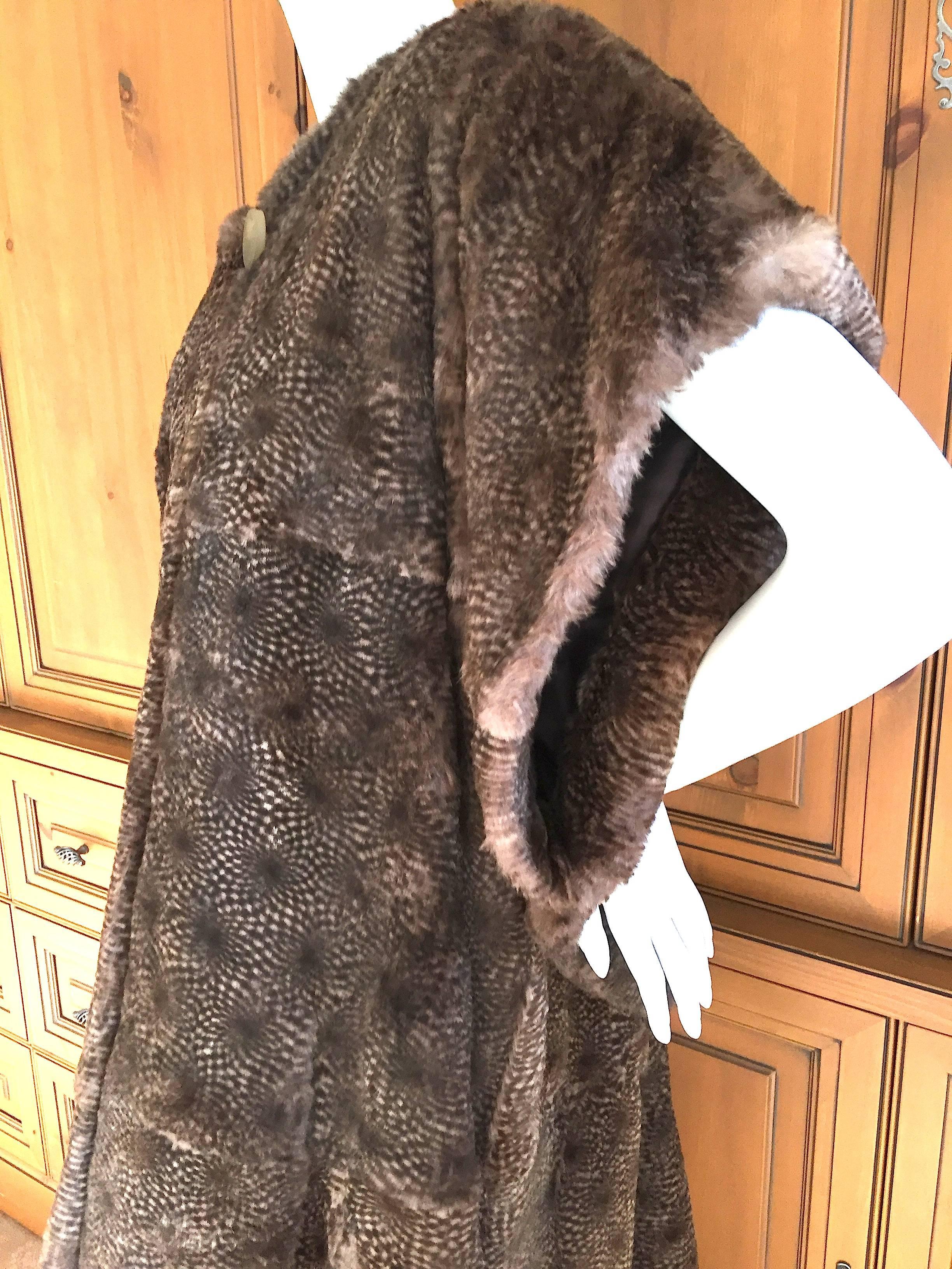 Women's or Men's Fendi by Lagerfeld Vintage Feather Pattern Fur Vest