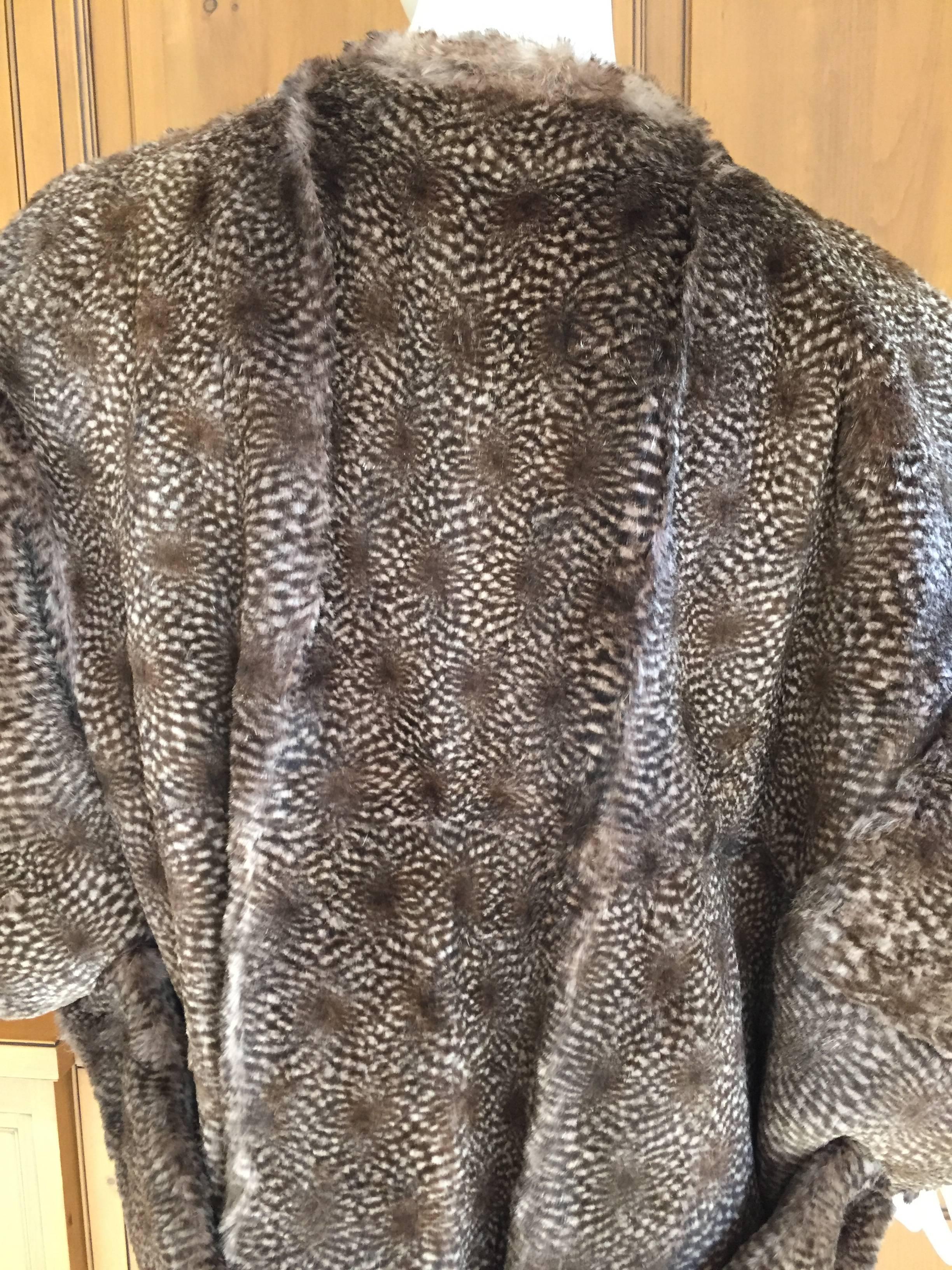 Fendi by Lagerfeld Vintage Feather Pattern Fur Vest 3