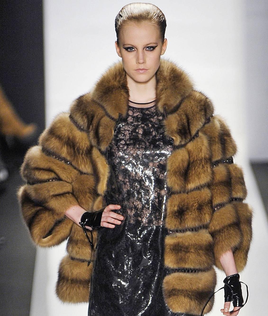 Sublime Barguzin Russian Sable coat from Ralph Rucci.
From Fall 2013.
Created of natural Barguzin Taupe Sable
Ralph created only three of these, one was featured in a full page Bergdorf Goodman ad. 
This retailed at Bergdorf's for