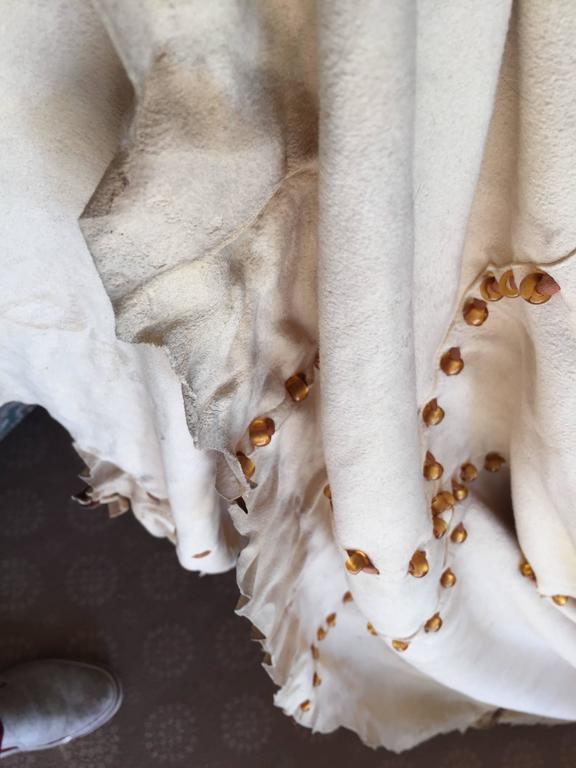 Floor Length Fur Trimmed Beaded Deerskin Cape at 1stDibs deerskin cloak