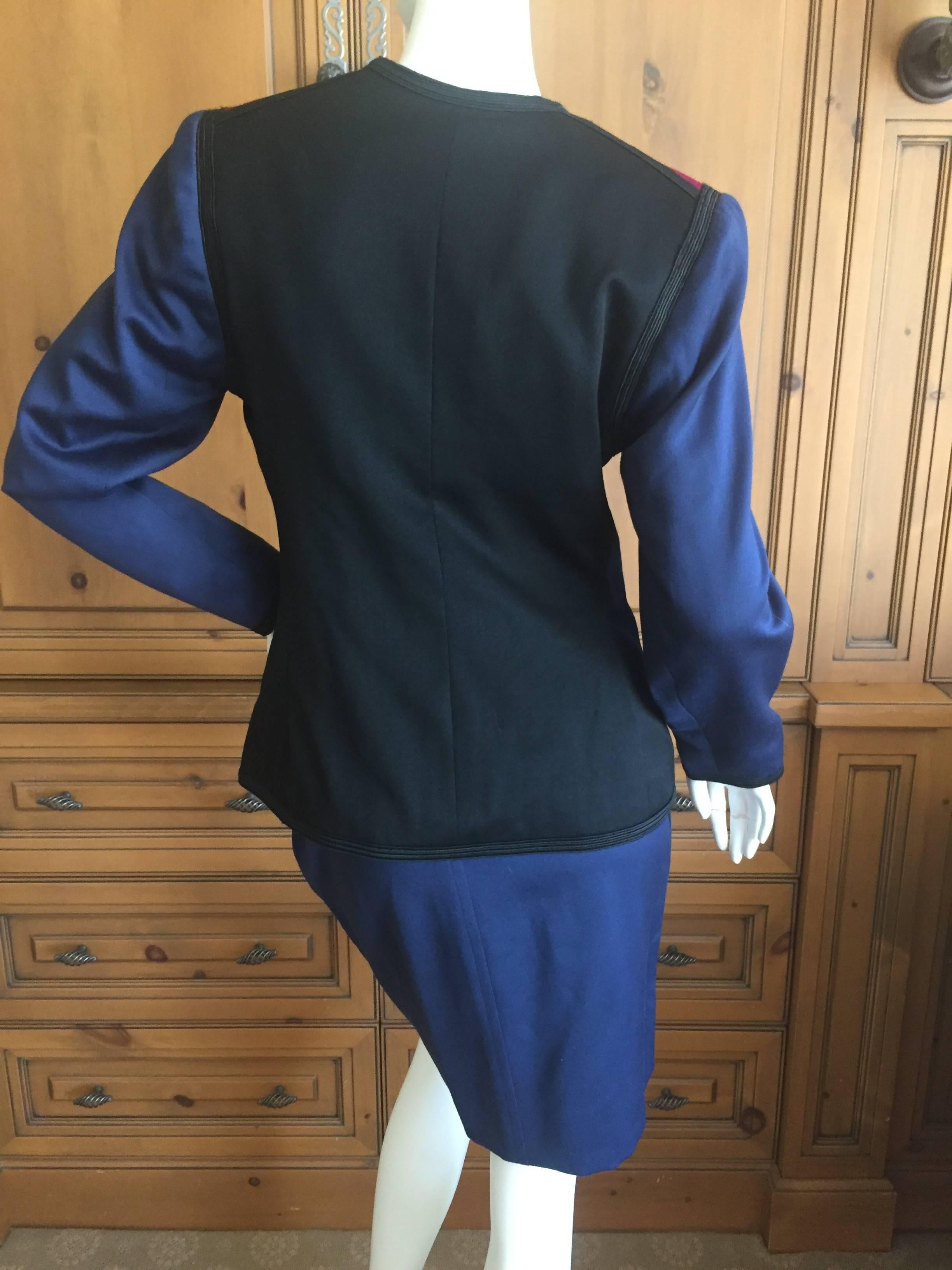 Women's Yves Saint Laurent Rive Gauche Color Block Suit