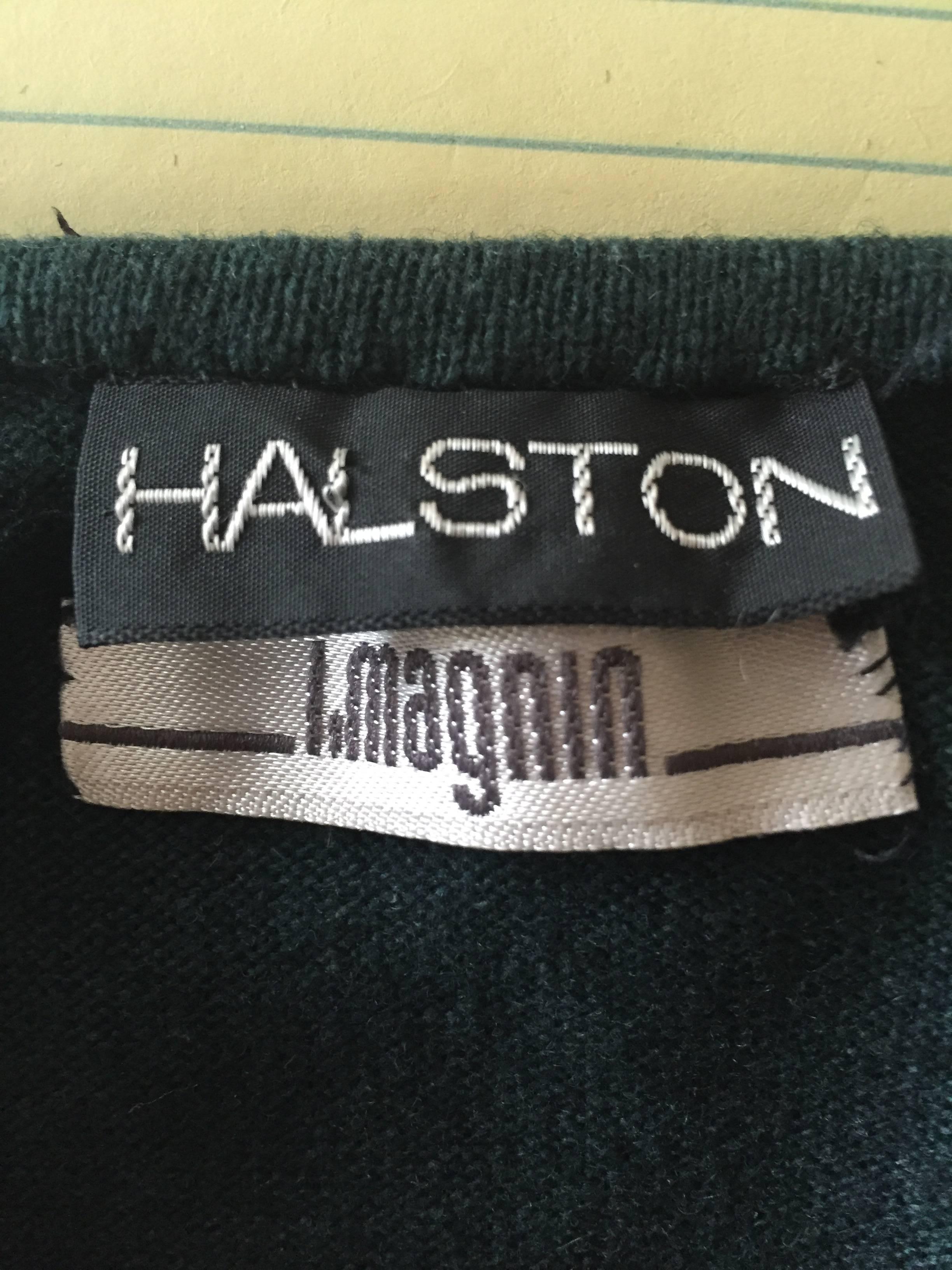 Halston Vintage 70's I. Magnin Cashmere Mini Dress In Excellent Condition For Sale In Cloverdale, CA