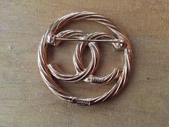 Chanel Vintage Rope CC Circle Pin