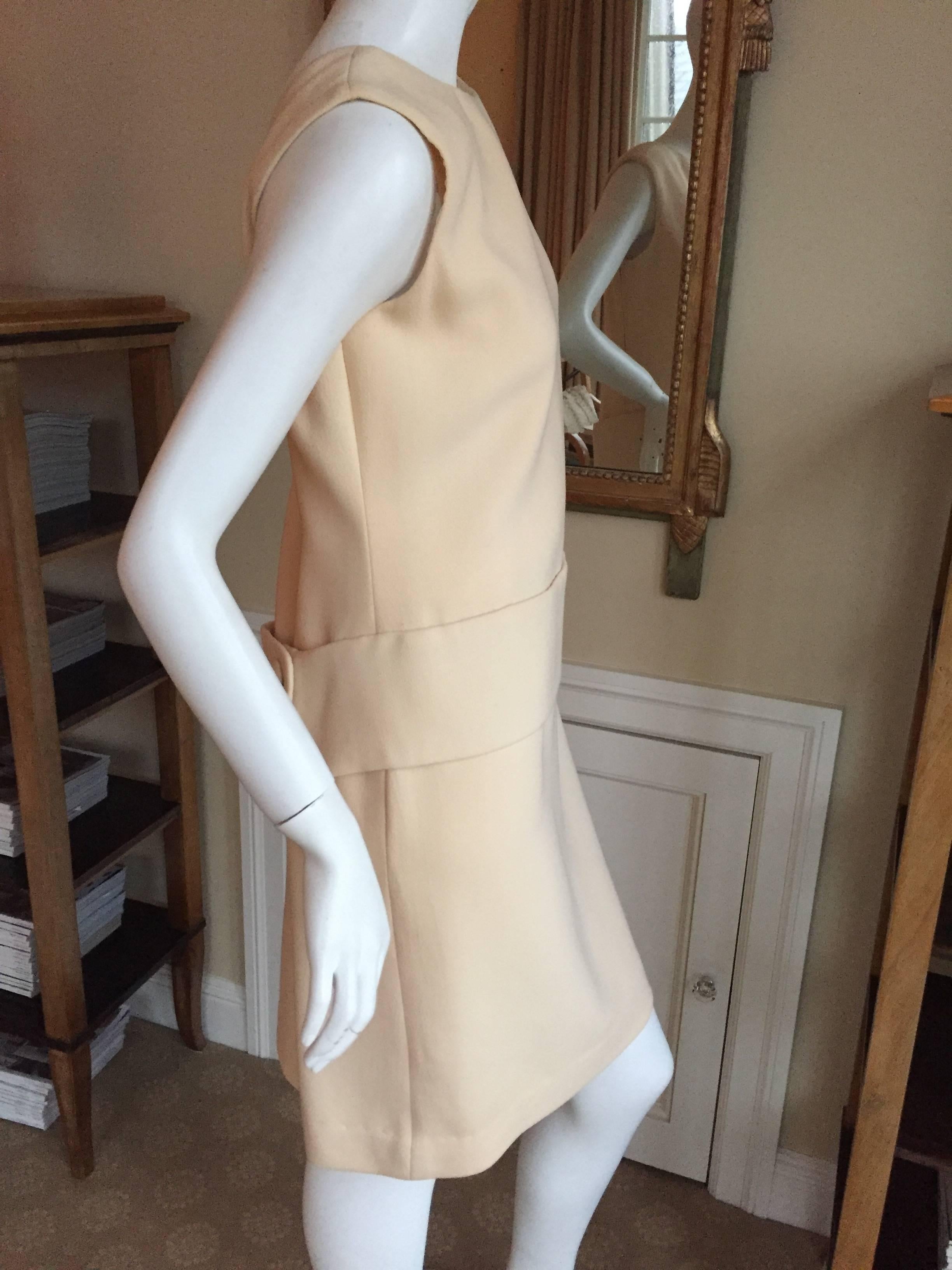 Norman Norell Scoop Back Belted Dress For Sale 1