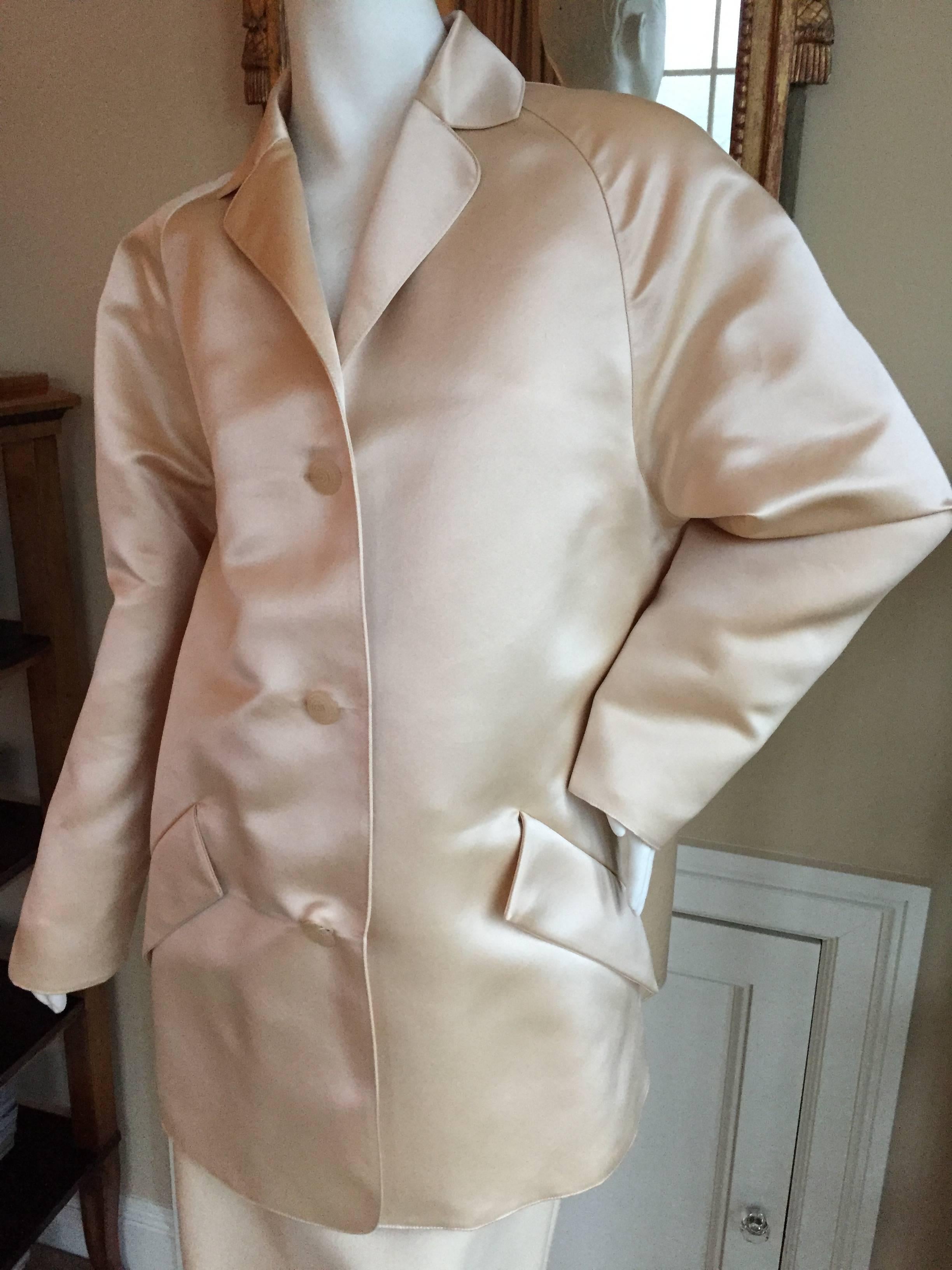 Women's Geoffrey Beene Silk Satin Evening Jacket For Sale