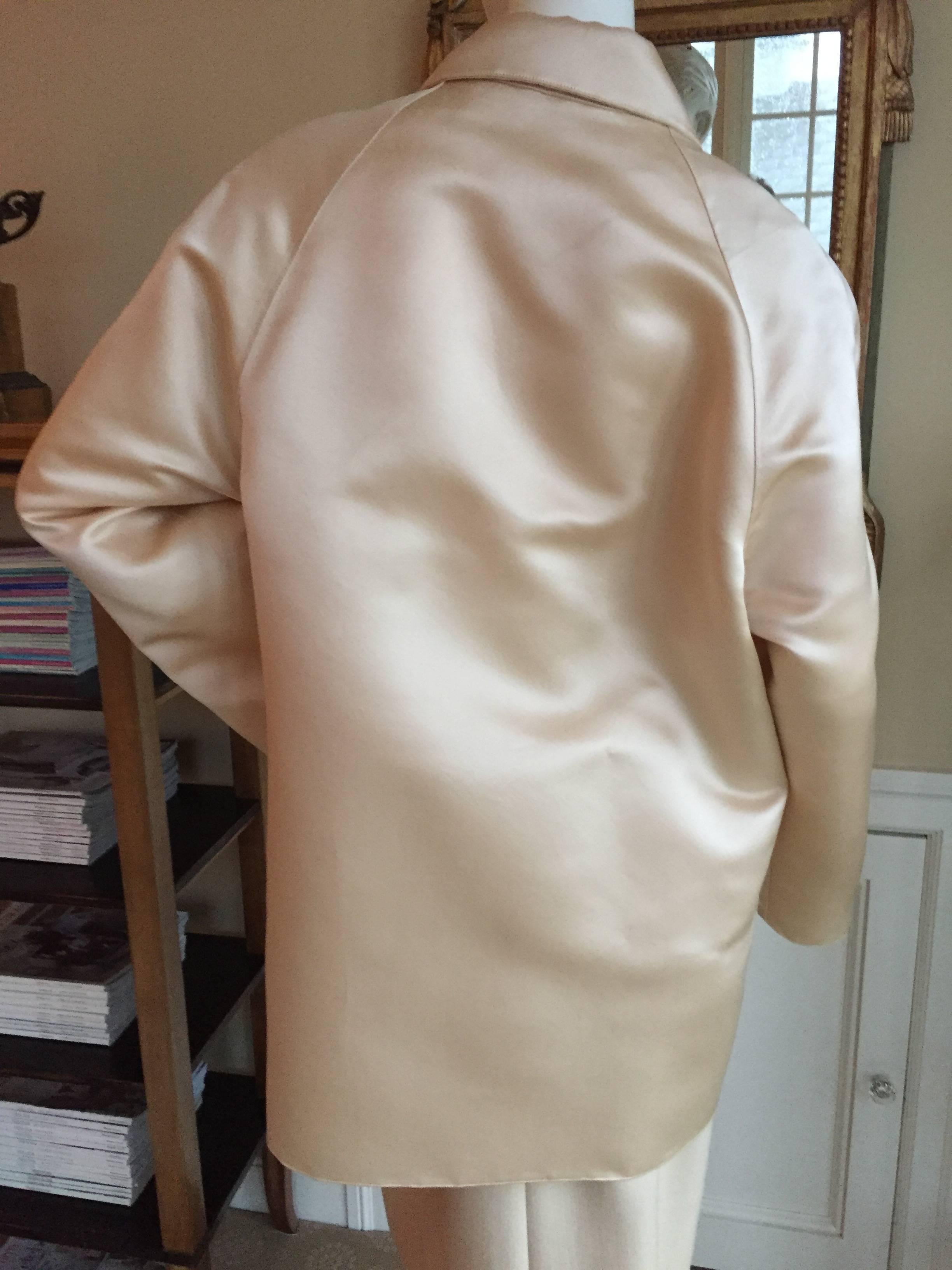 Geoffrey Beene Silk Satin Evening Jacket In New Condition For Sale In Cloverdale, CA