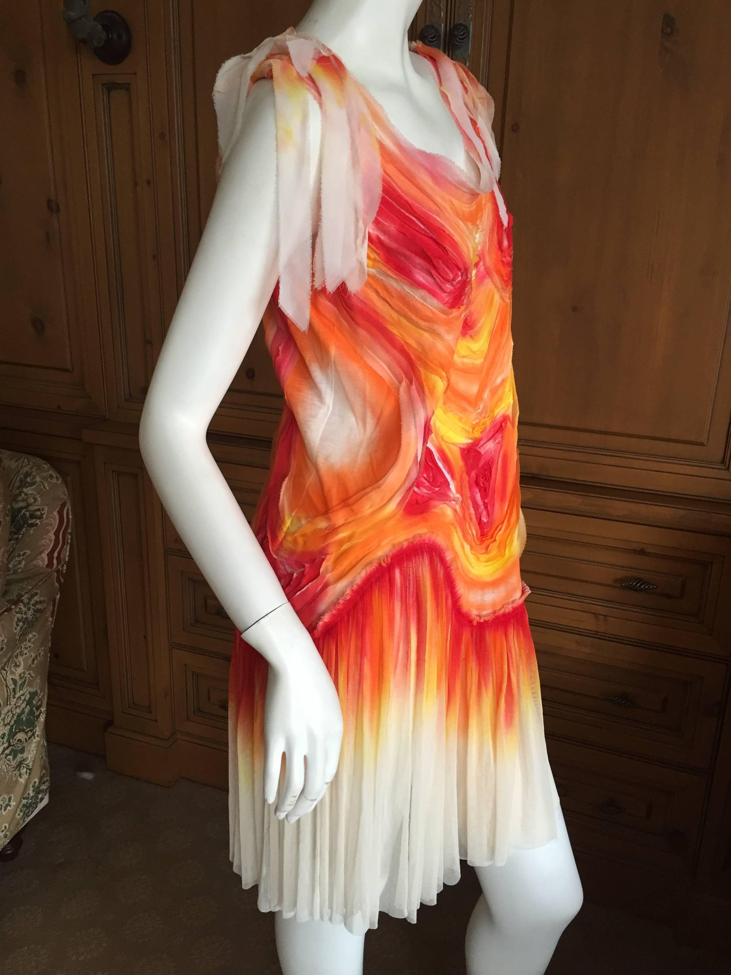 Issey Miyake Colorful Silk Tie Dye Dress 3