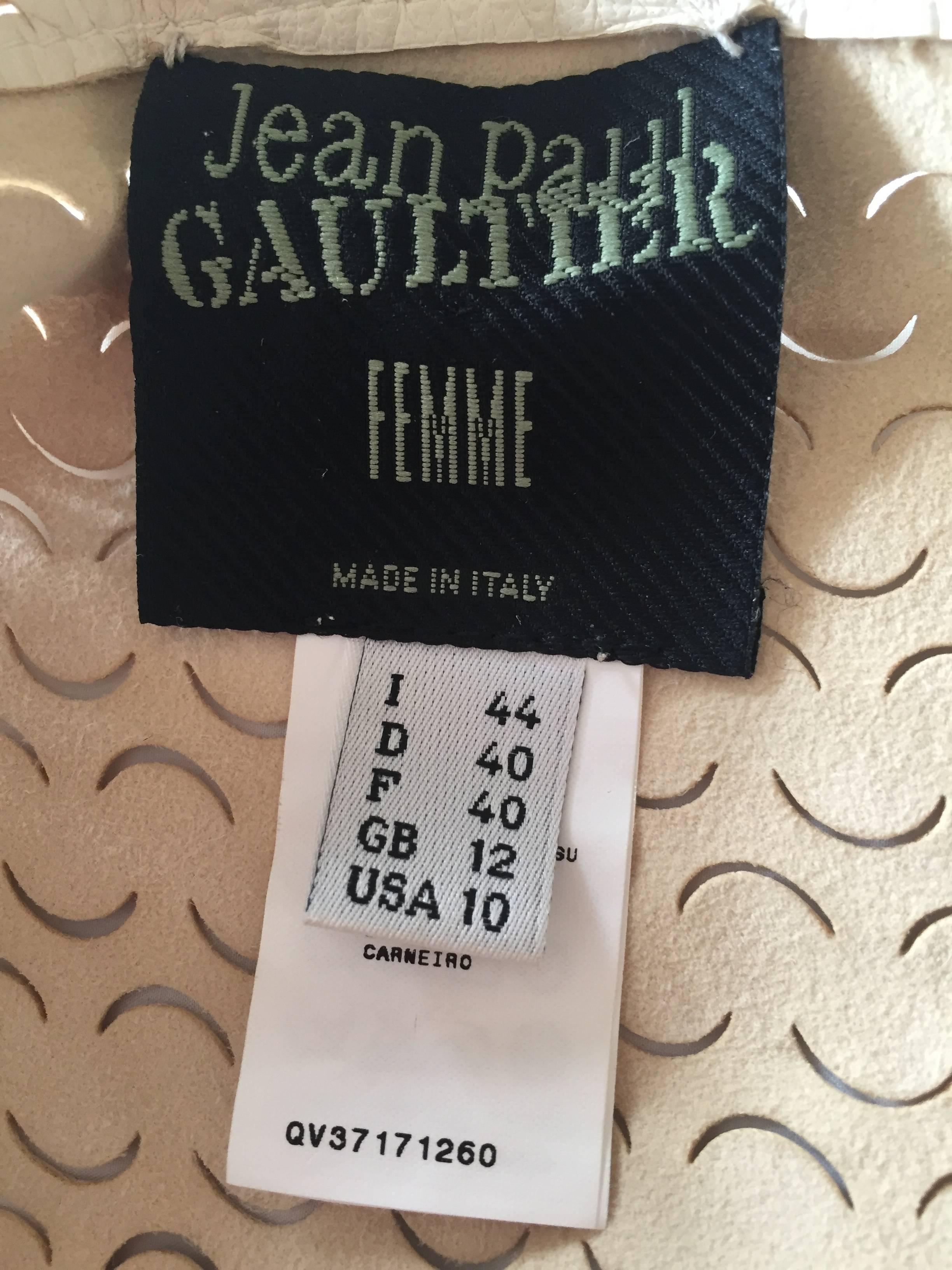 Jean Paul Gaultier Lazer Cut Leather Dress For Sale 4