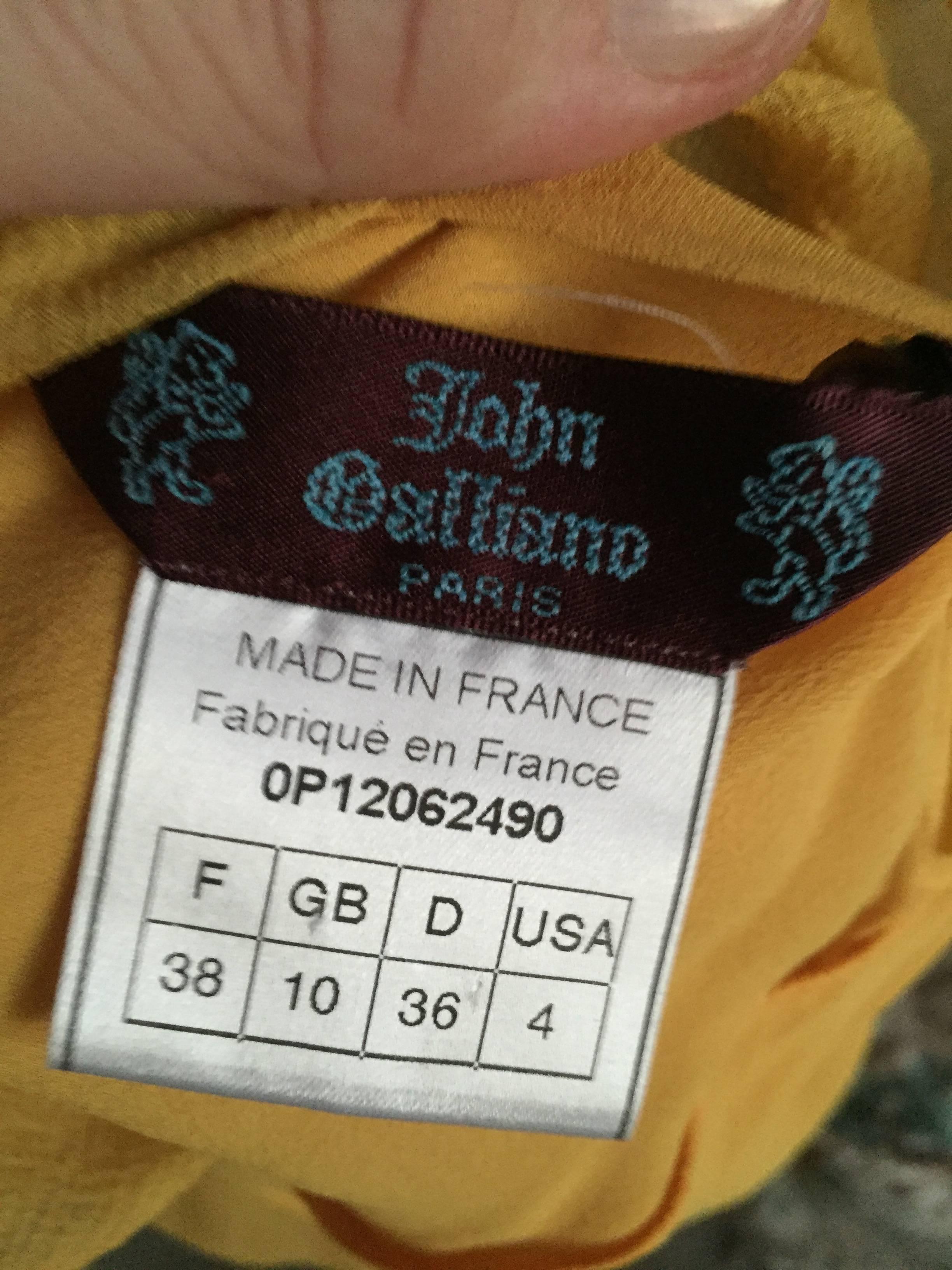 John Galliano Marigold Silk Bias Cut Dress circa 1994 2
