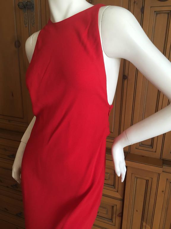 Yves Saint Laurent Rive Gauche Vintage Red Evening Dress at 1stdibs