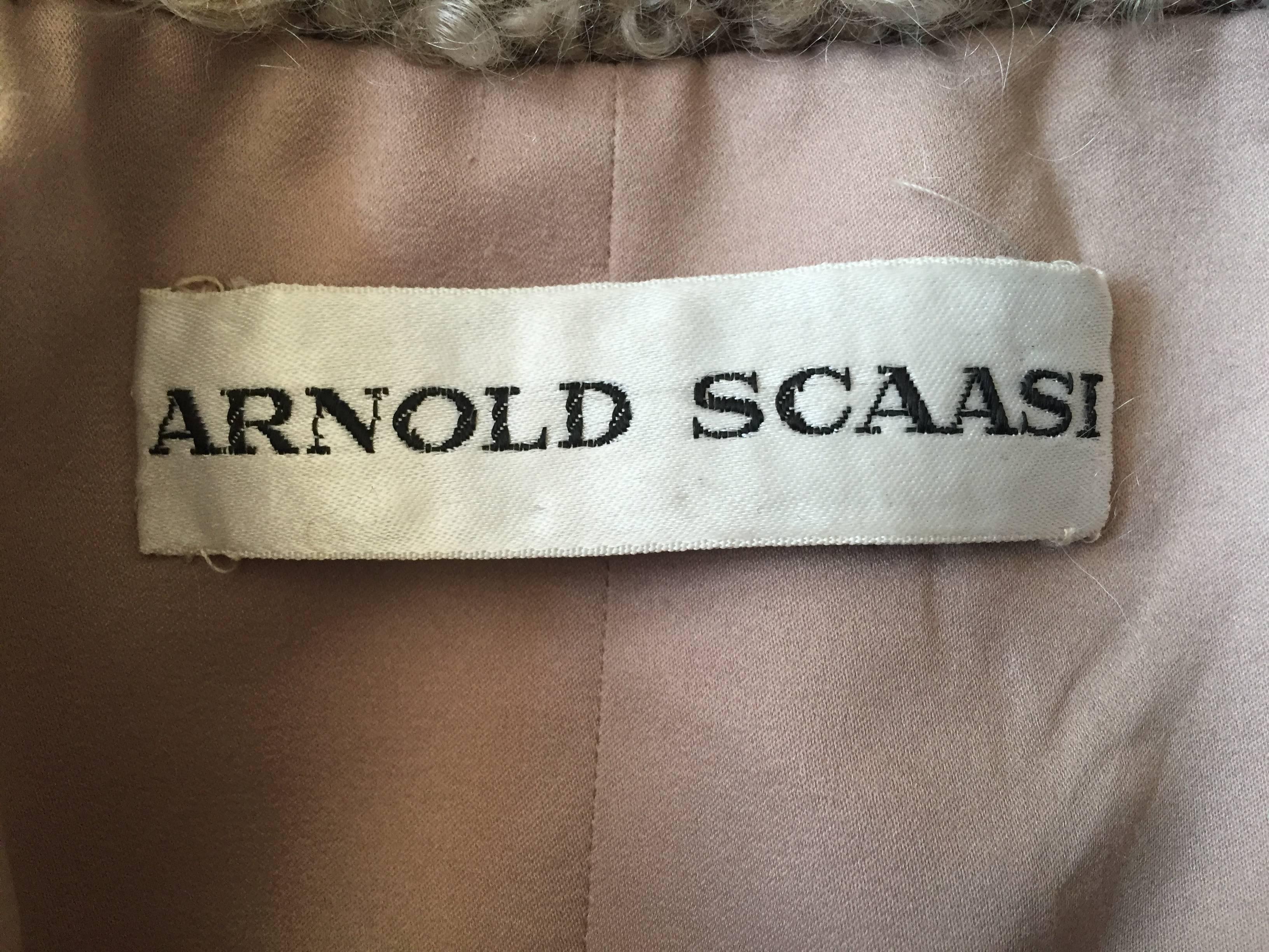 Arnold Scaasi 1960's Textural Gray Swing Coat For Sale 3