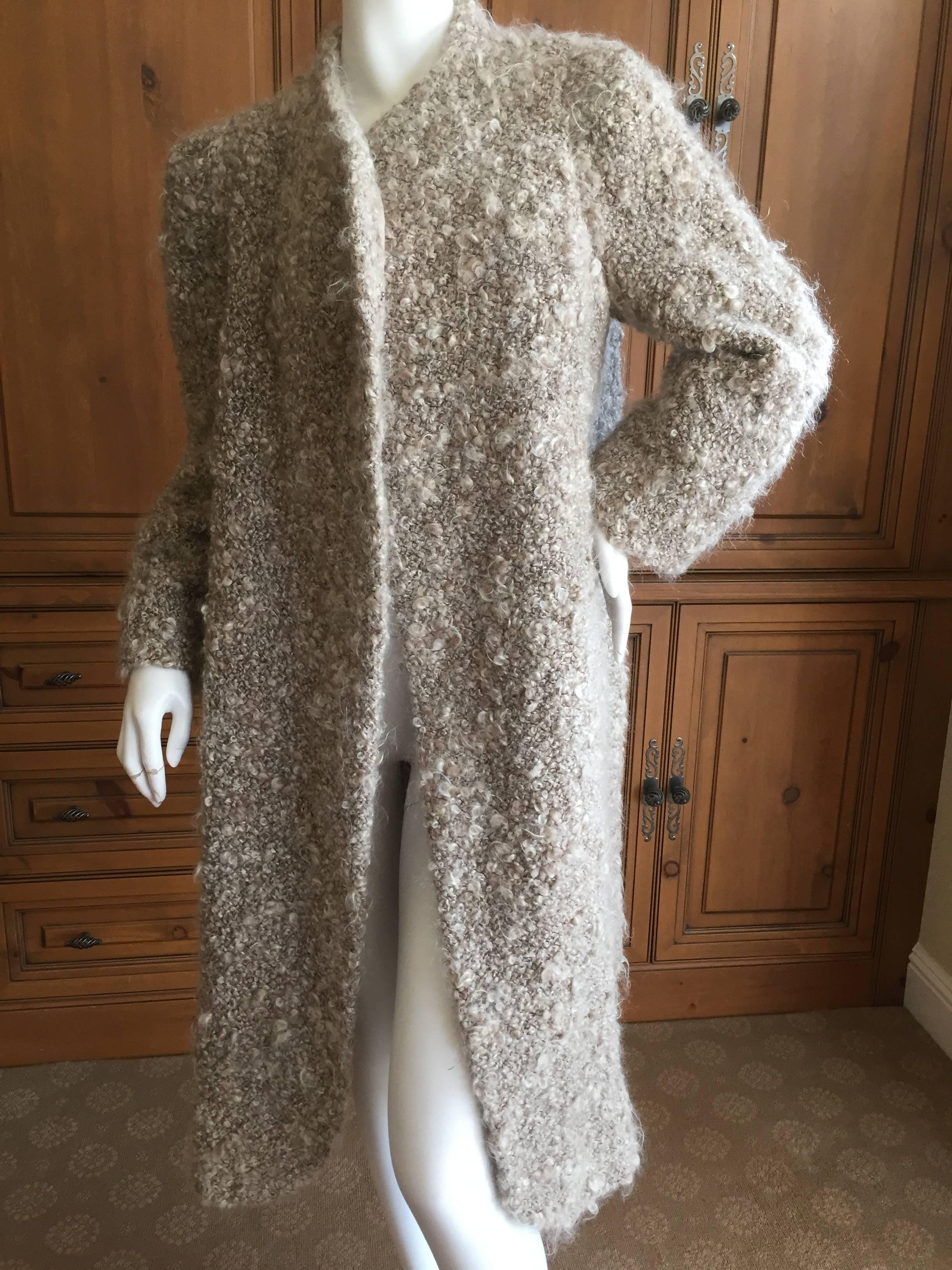 Arnold Scaasi 1960's Textural Gray Swing Coat For Sale 2