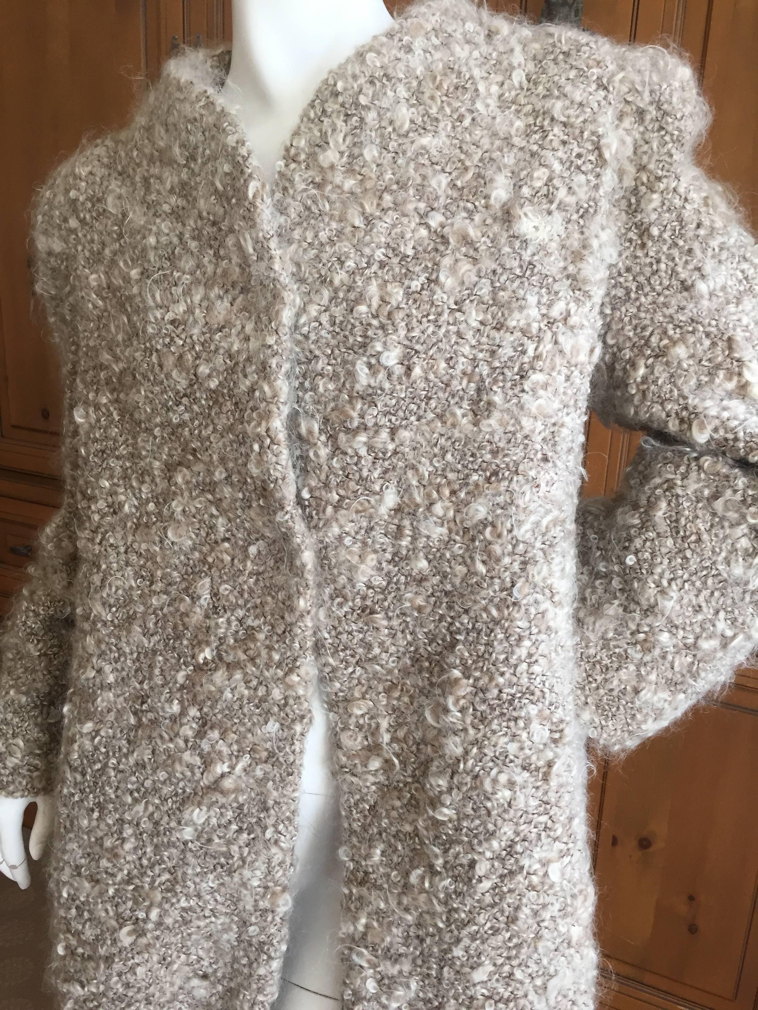Arnold Scaasi 1960's Textural Gray Swing Coat In Excellent Condition For Sale In Cloverdale, CA