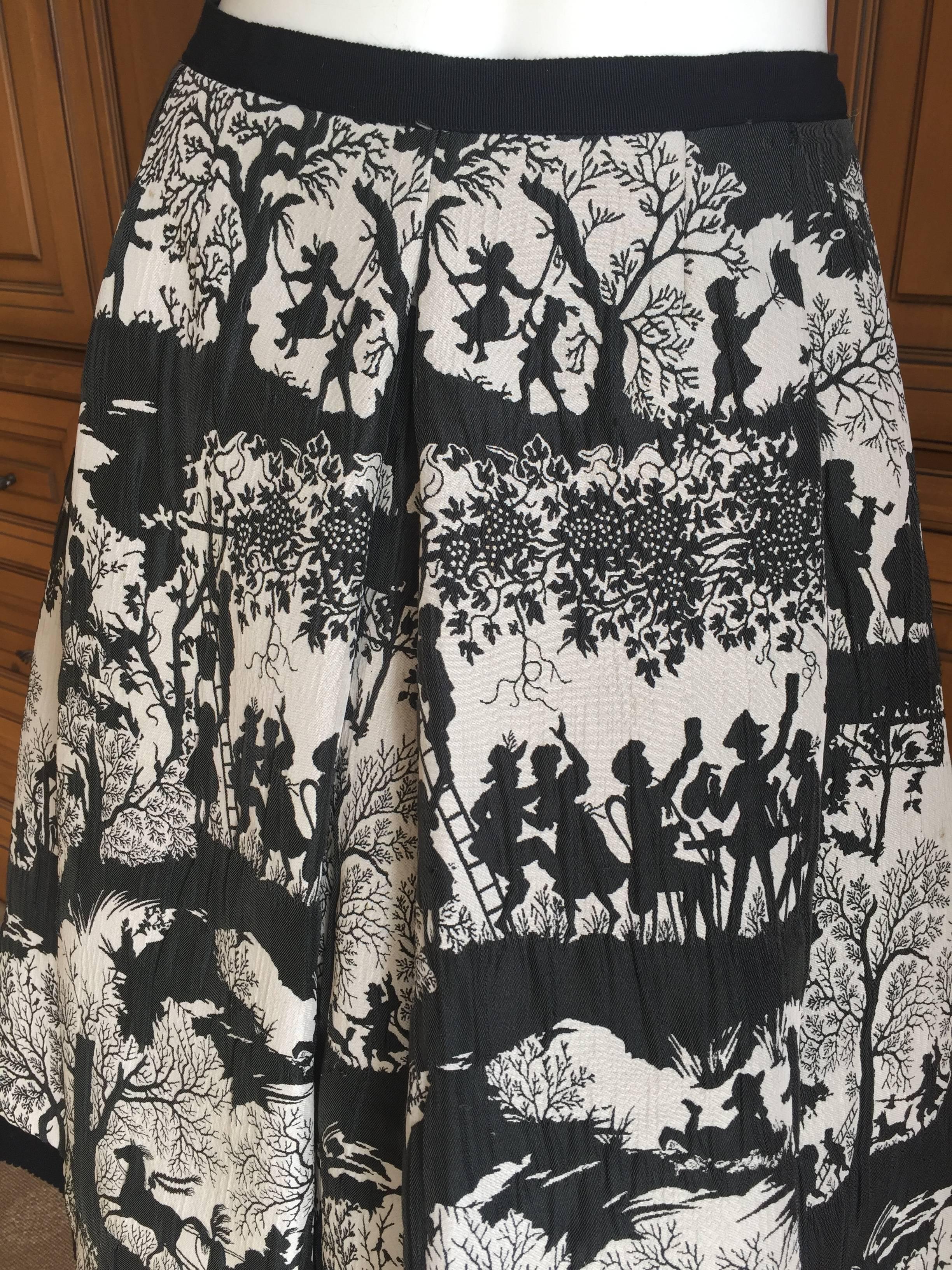 Oscar de la Renta Toile Pattern Skirt For Sale 2