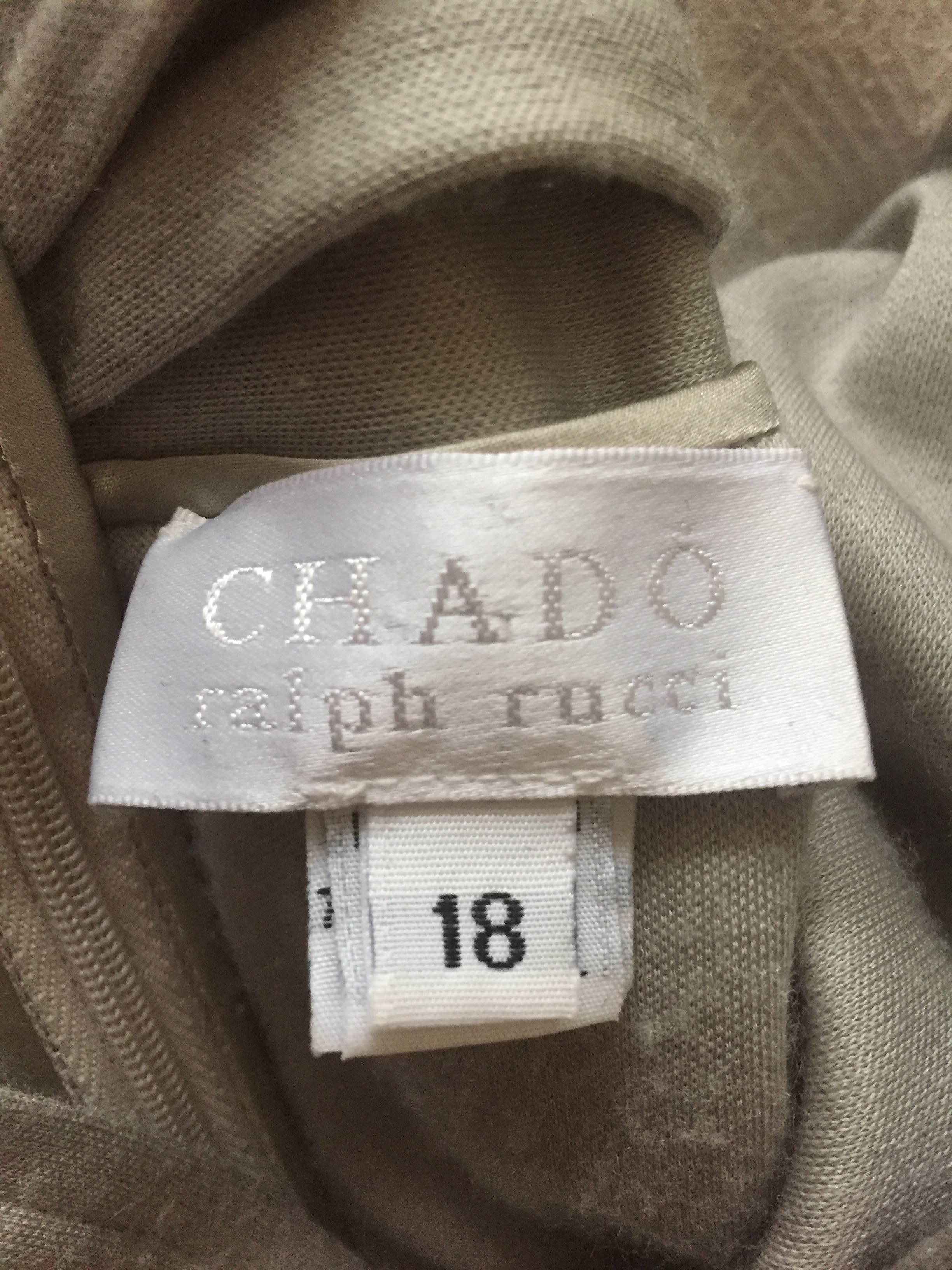 Chado Ralph Rucci Cashmere & Silk Top Size 18 For Sale 3