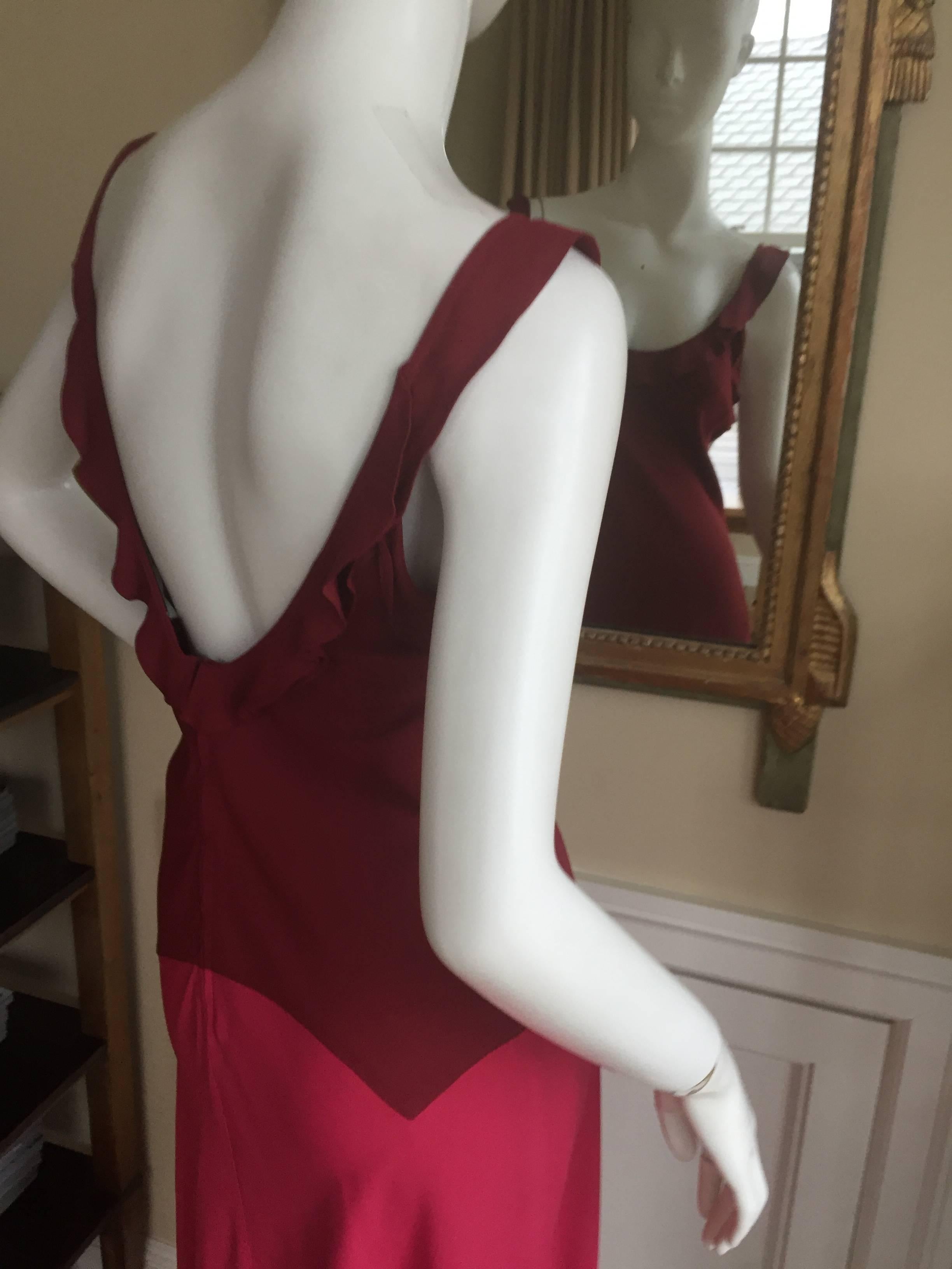 Yves Saint Laurent by Tom Ford Rose Silk Dress In Excellent Condition For Sale In Cloverdale, CA