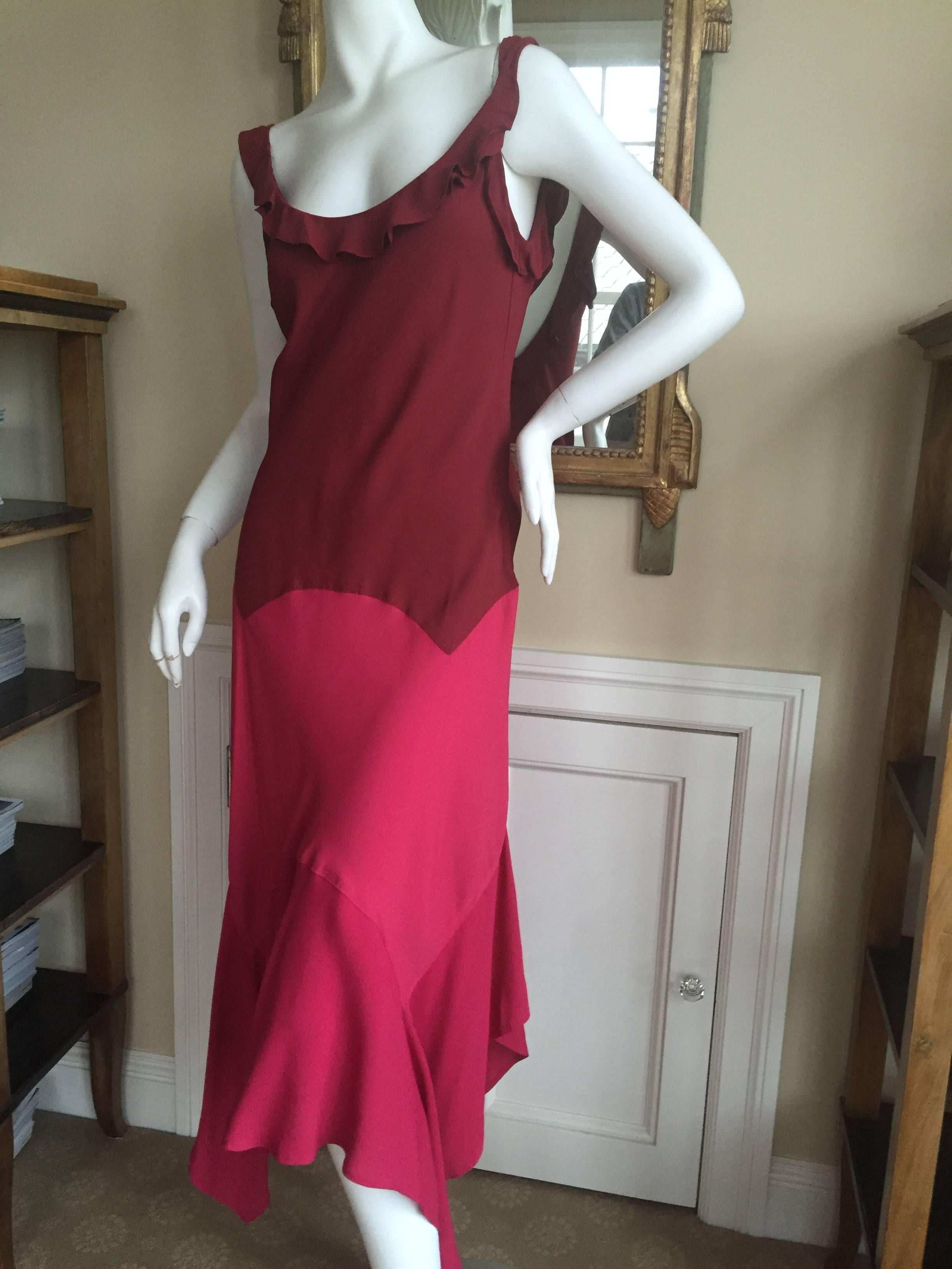 Yves Saint Laurent by Tom Ford Rose Silk Dress For Sale 2