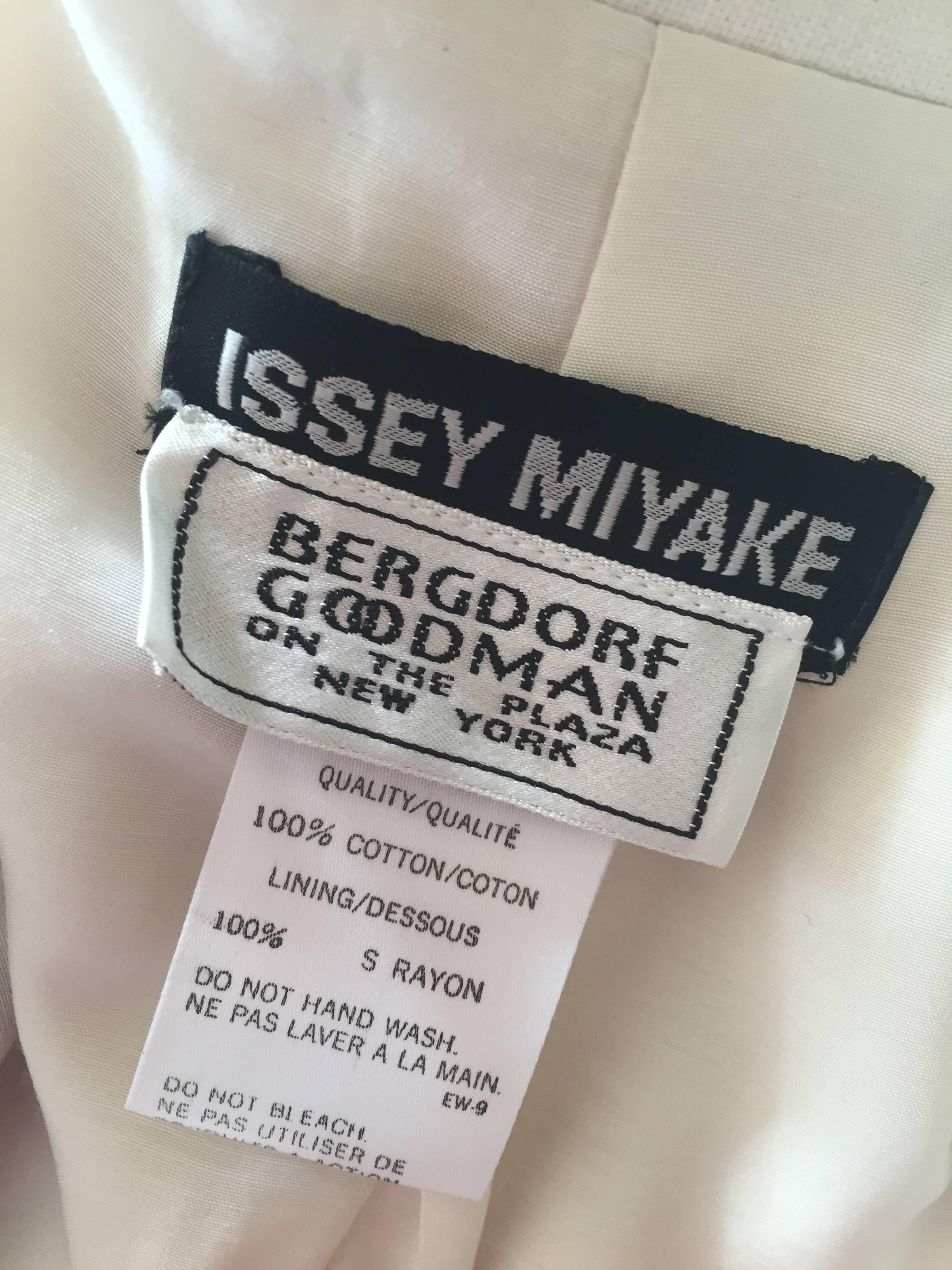 Gray Issey Miyake for Bergdorf Goodman Vintage Embroidered Mens Cherry Blossom Jacket