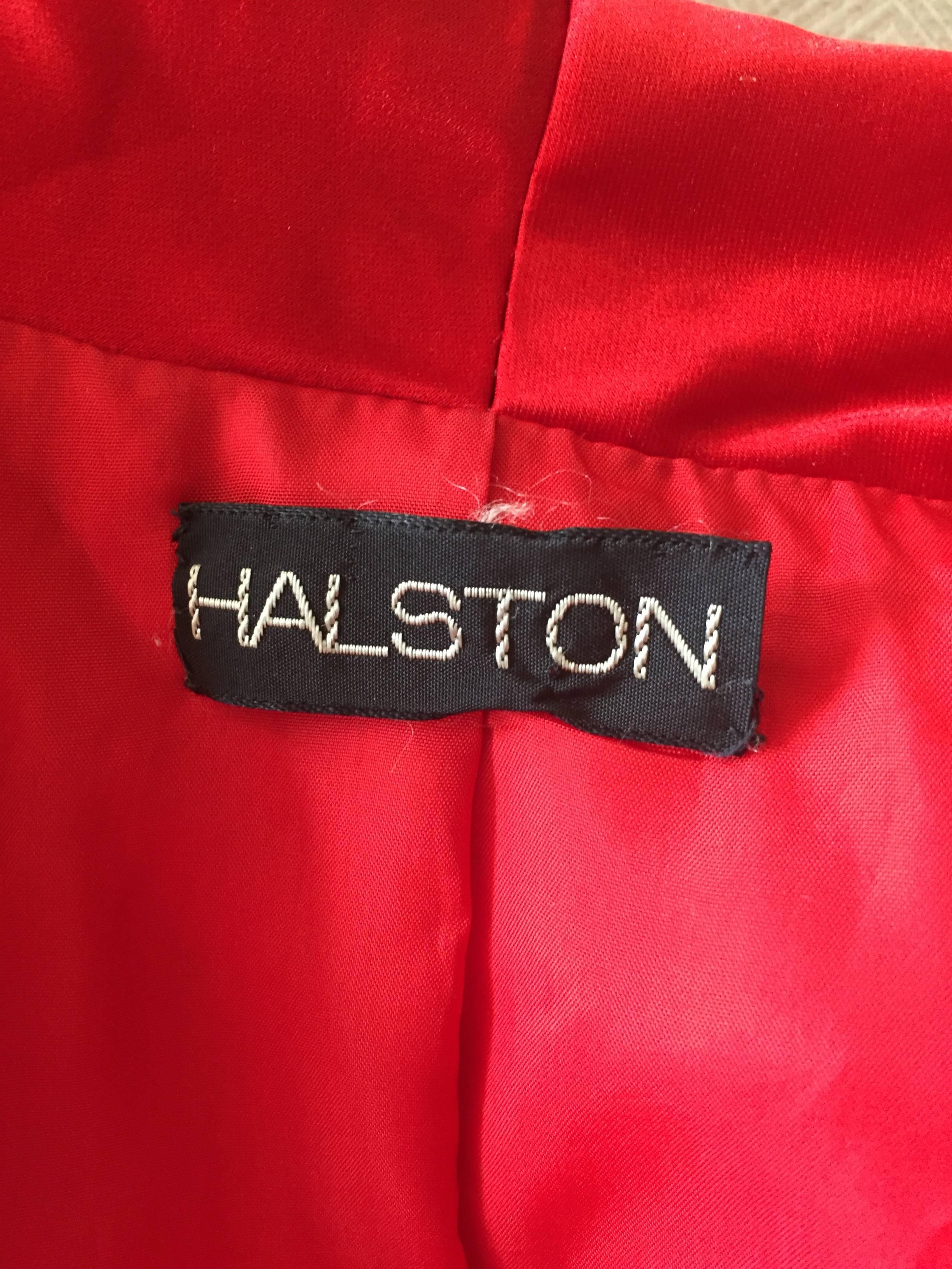 Halston Vintage Seventies Silk Faille Evening Coat For Sale 2