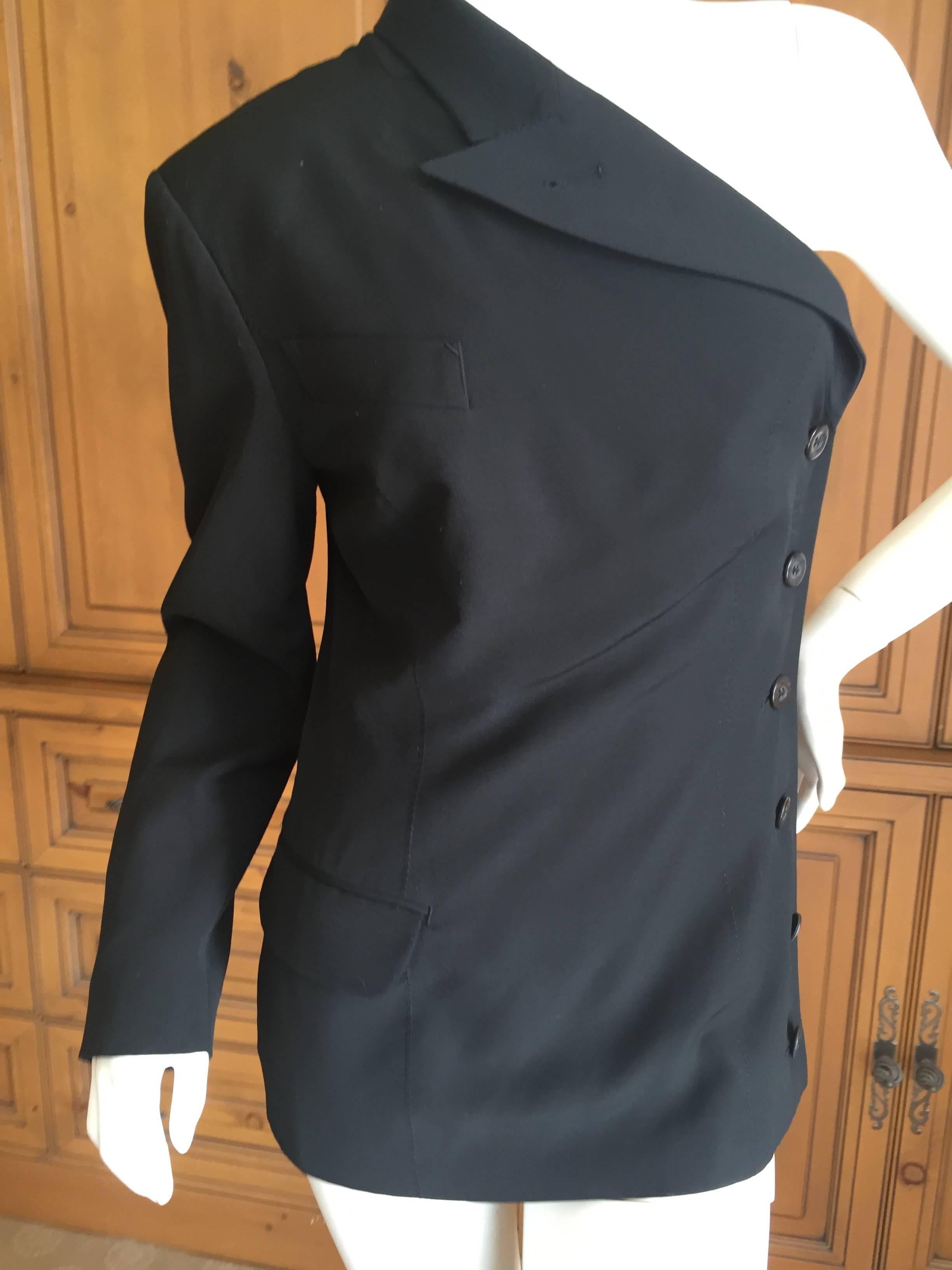 Women's Jean Paul Gaultier 80's Ones Sleeve Black Jacket
