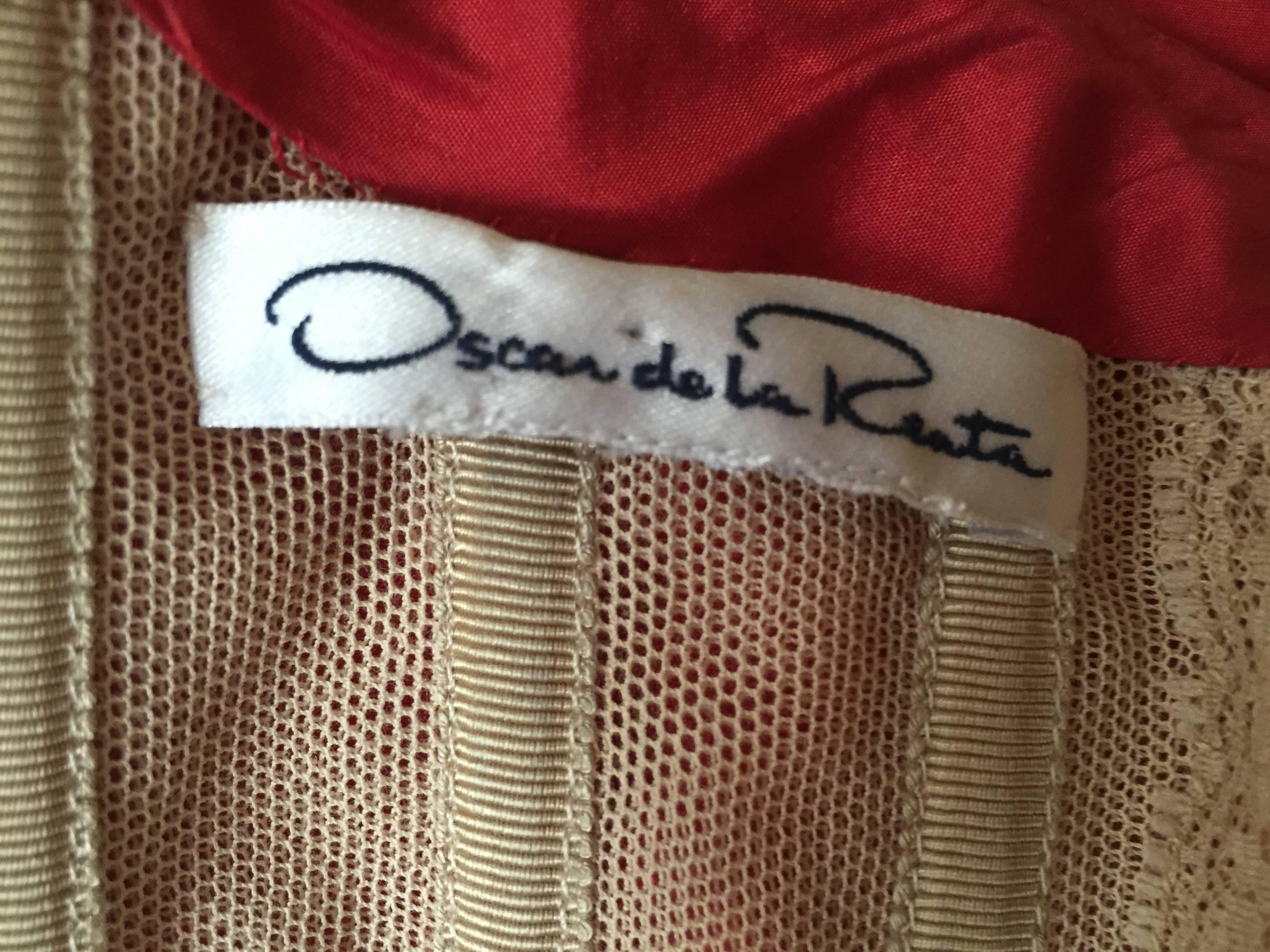 Oscar de la Renta Strapless Vintage Evening Gown For Sale 4