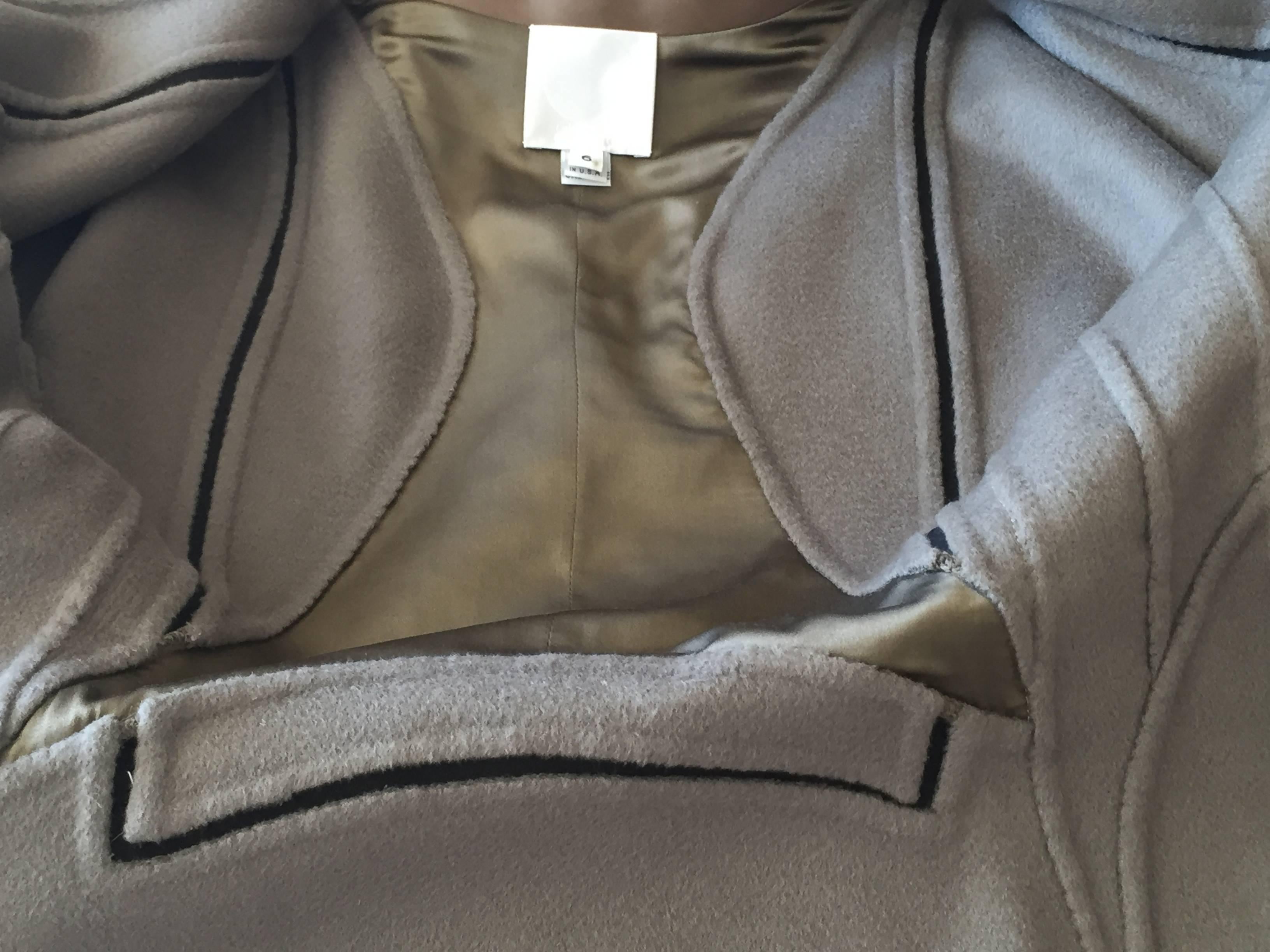 Chado Ralph Rucci Pure Cashmere & Leather Suit  For Sale 4