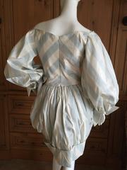 Christian Dior Numbered Stripe Silk Gazar Dress SS 1993 by Gianfranco Ferre