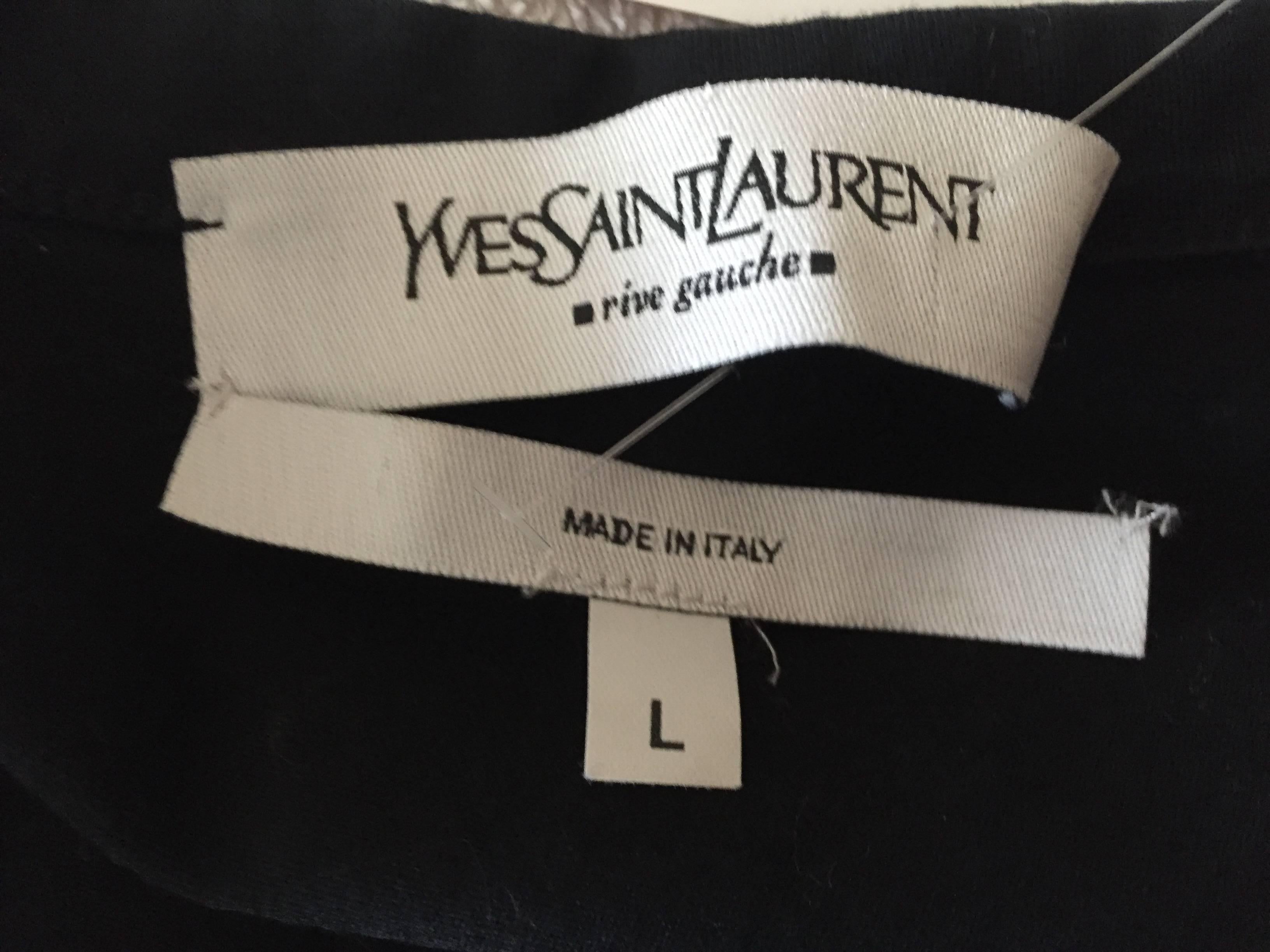 Yves Saint Laurent Cassandre Logo Vintage One Shoulder Top 2