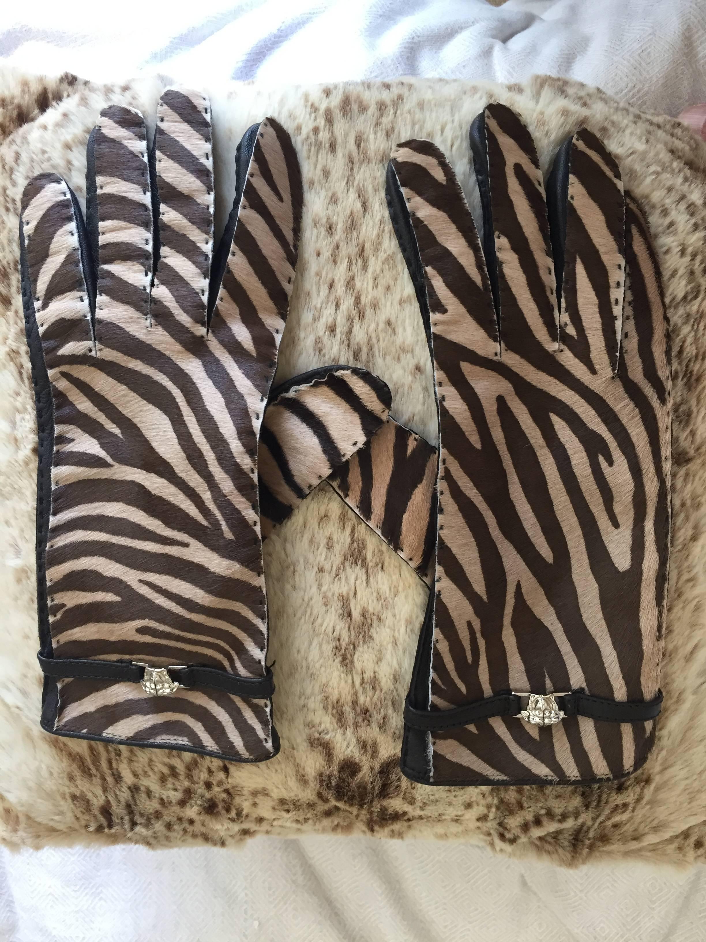 zebra print gloves
